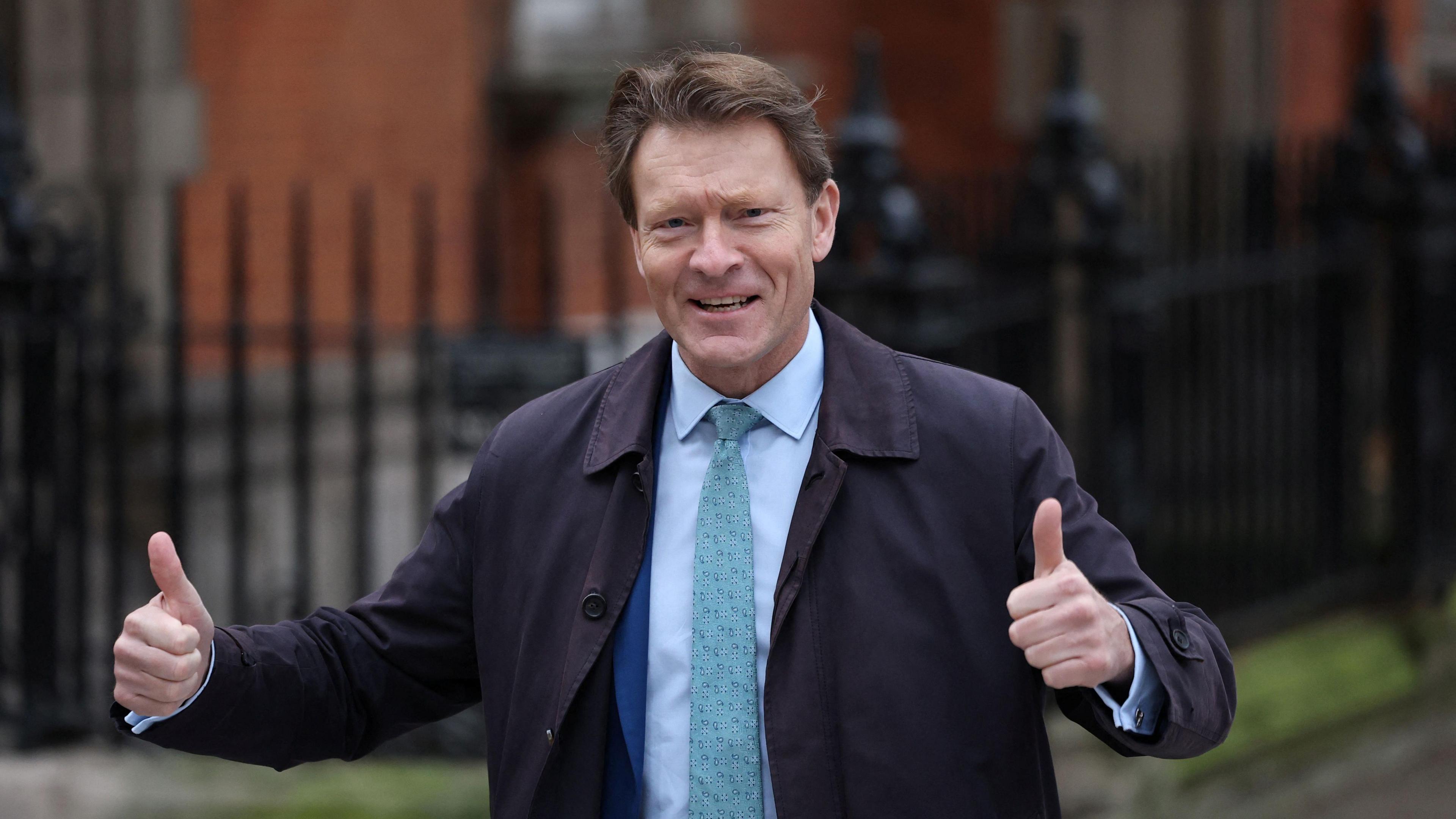 Reform MP Richard Tice giving two thumbs up