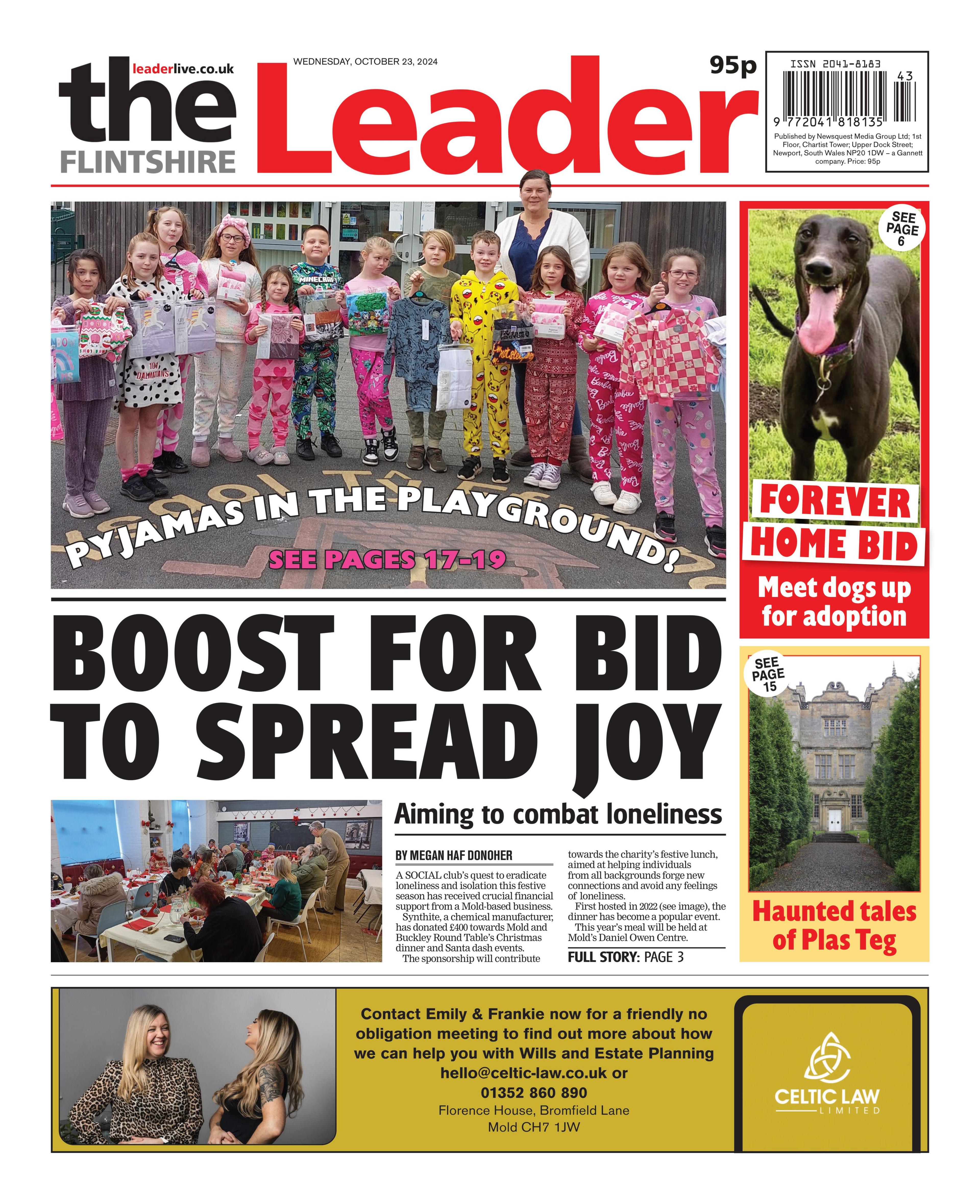 Flintshire Leader front page