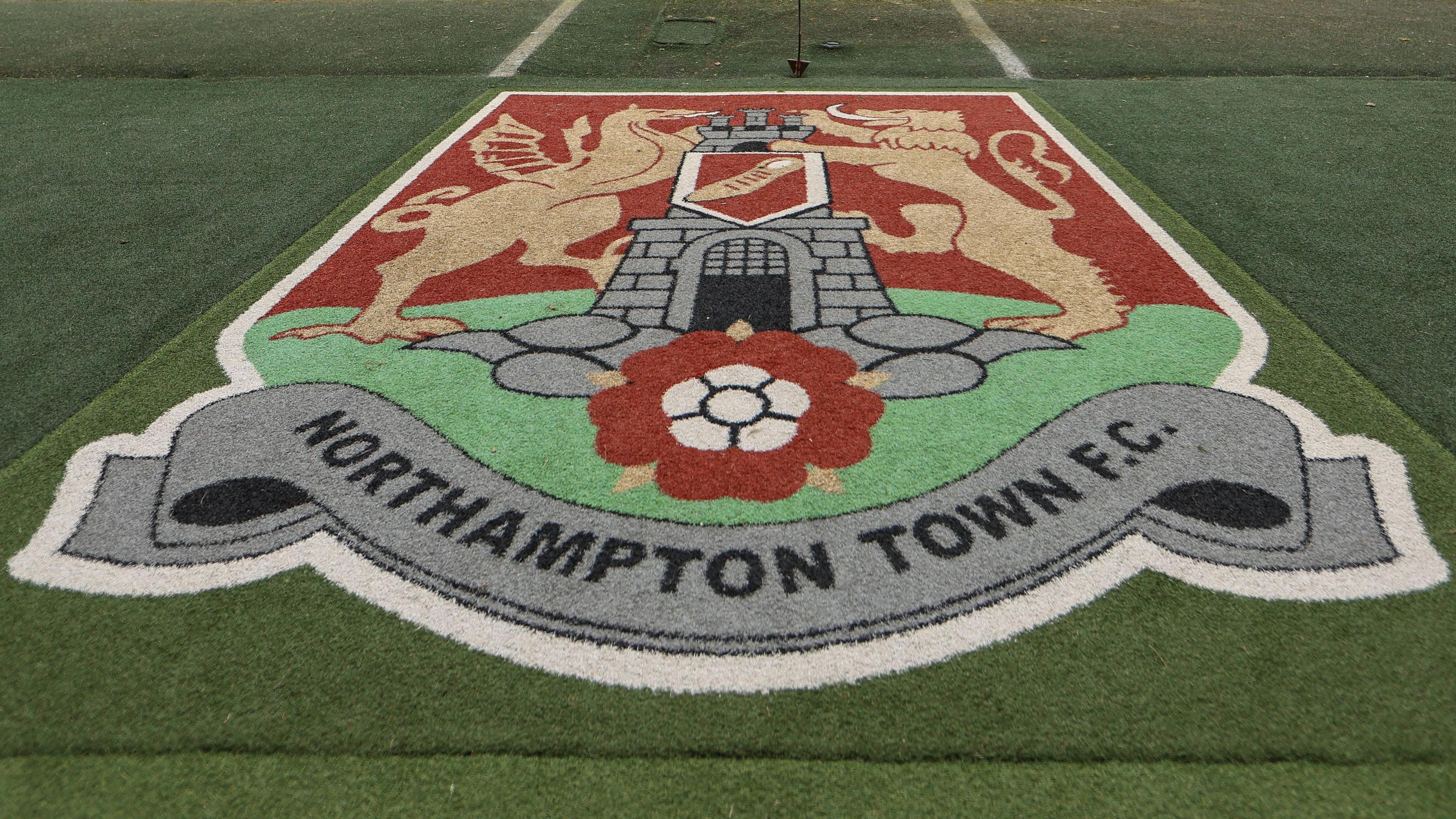 Pitchside logo at Sixfields, home of Northampton Town
