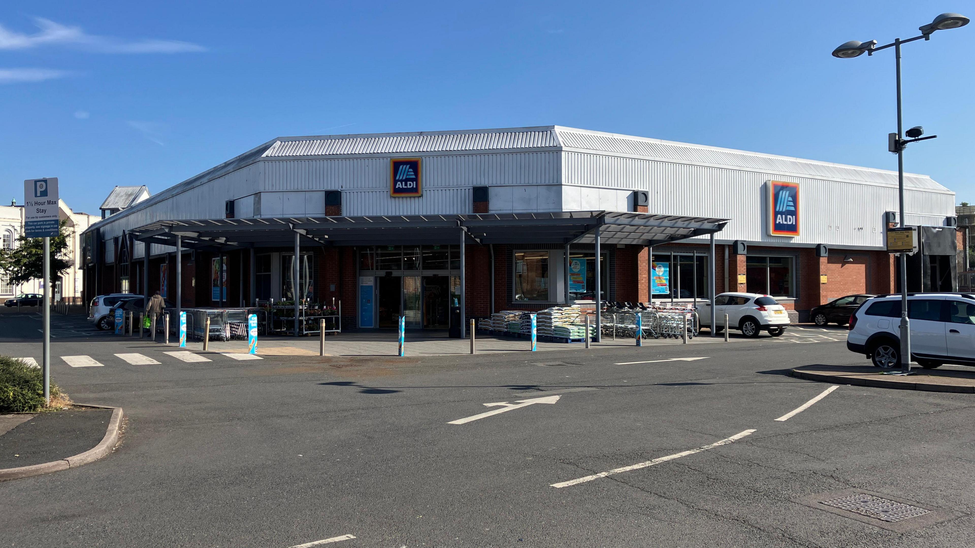 A general view of the front of Aldi in Pheasant Street, Worcester