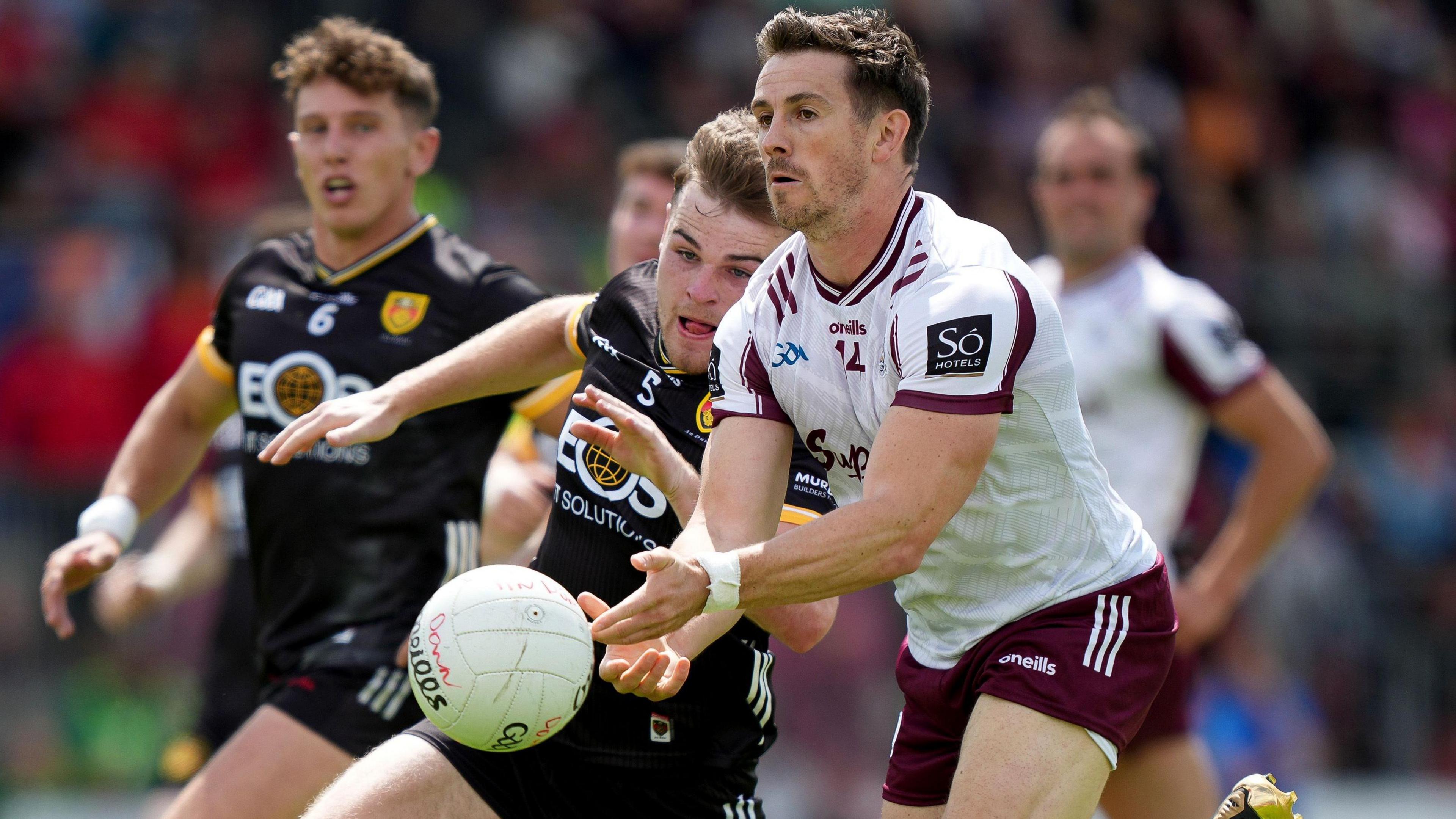 Galway's Shane Walsh in action against Down