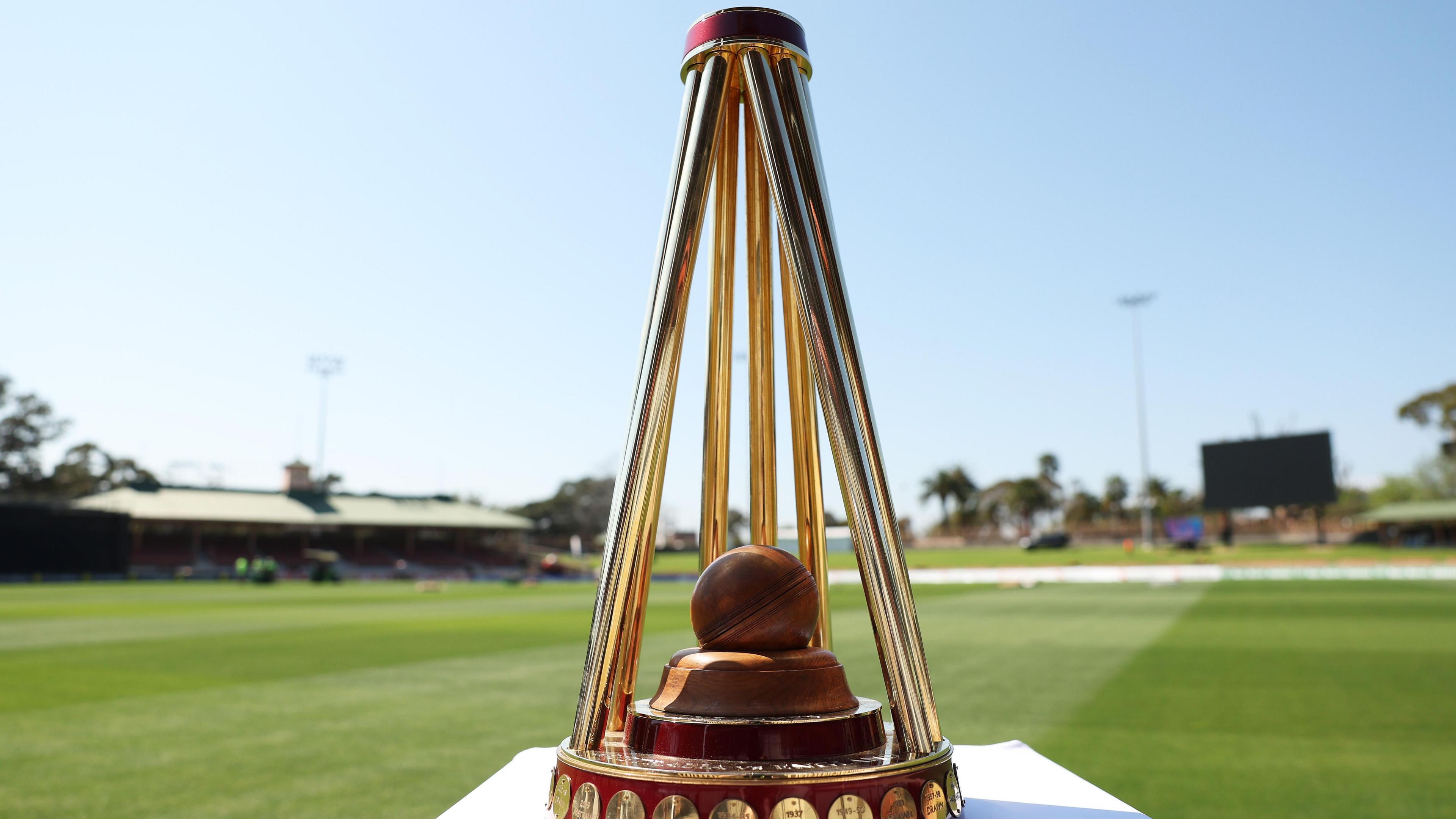The Women's Ashes trophy at North Sydney Oval in 2023