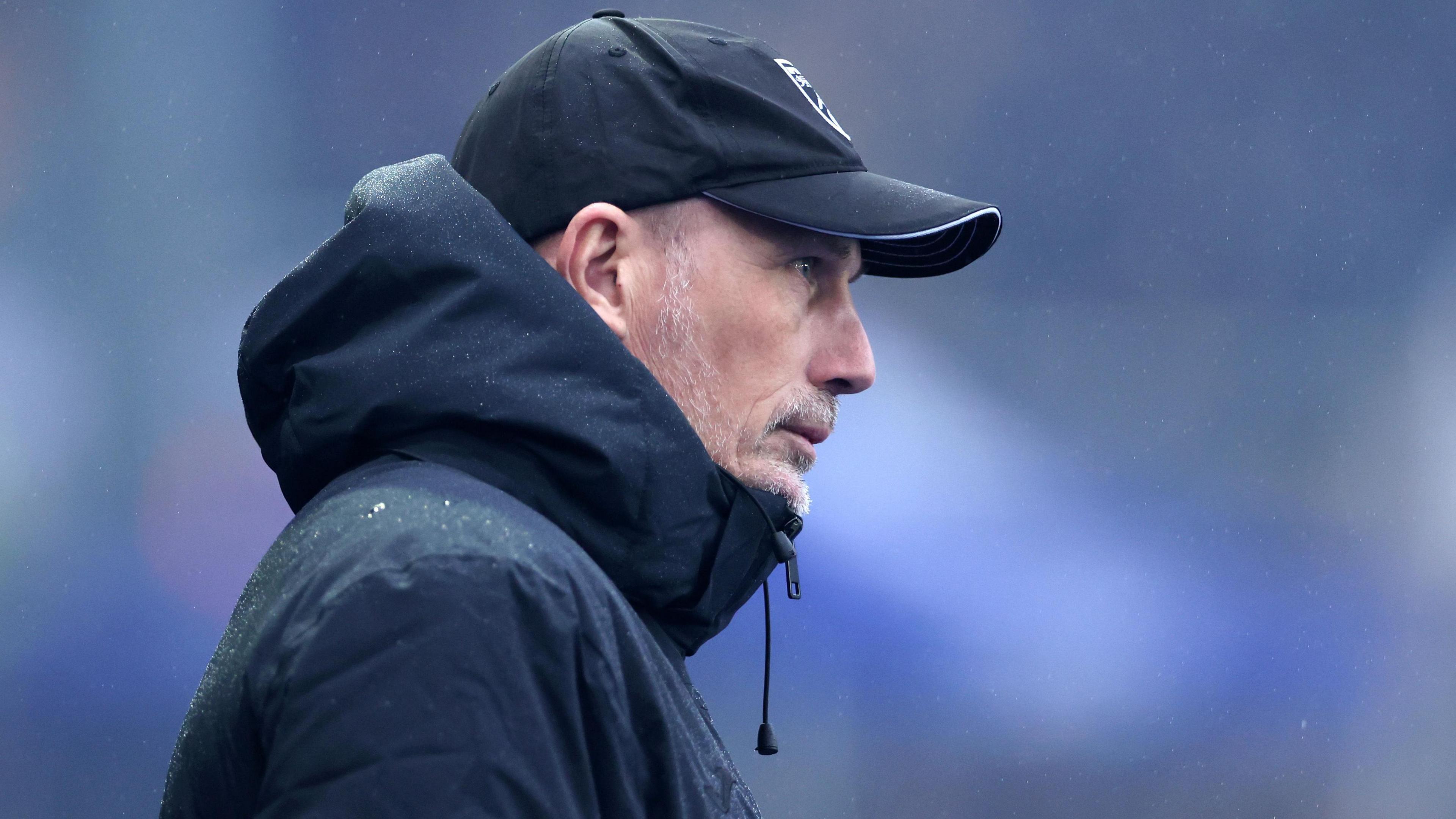 Philippe Clement looks on