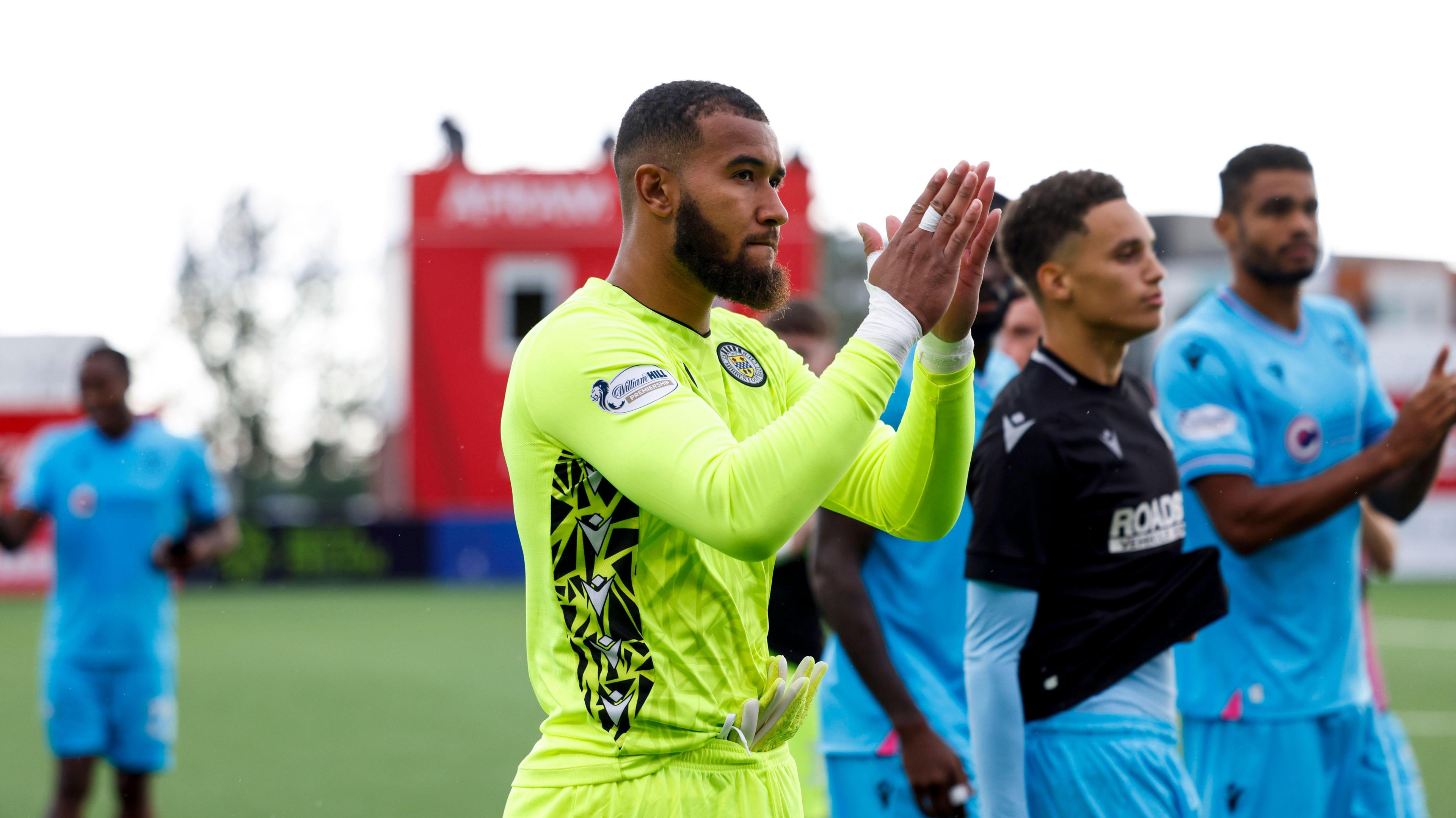 REYKJAVIK, ICELAND - JULY 25: St Mirren's Ellery Balcombe at full time during a UEFA Europa Conference League Second Qualifying Round first-leg match between Valur and St Mirren at Hlioarenda, on July 25, 2024, in Reykjavik, Iceland. 