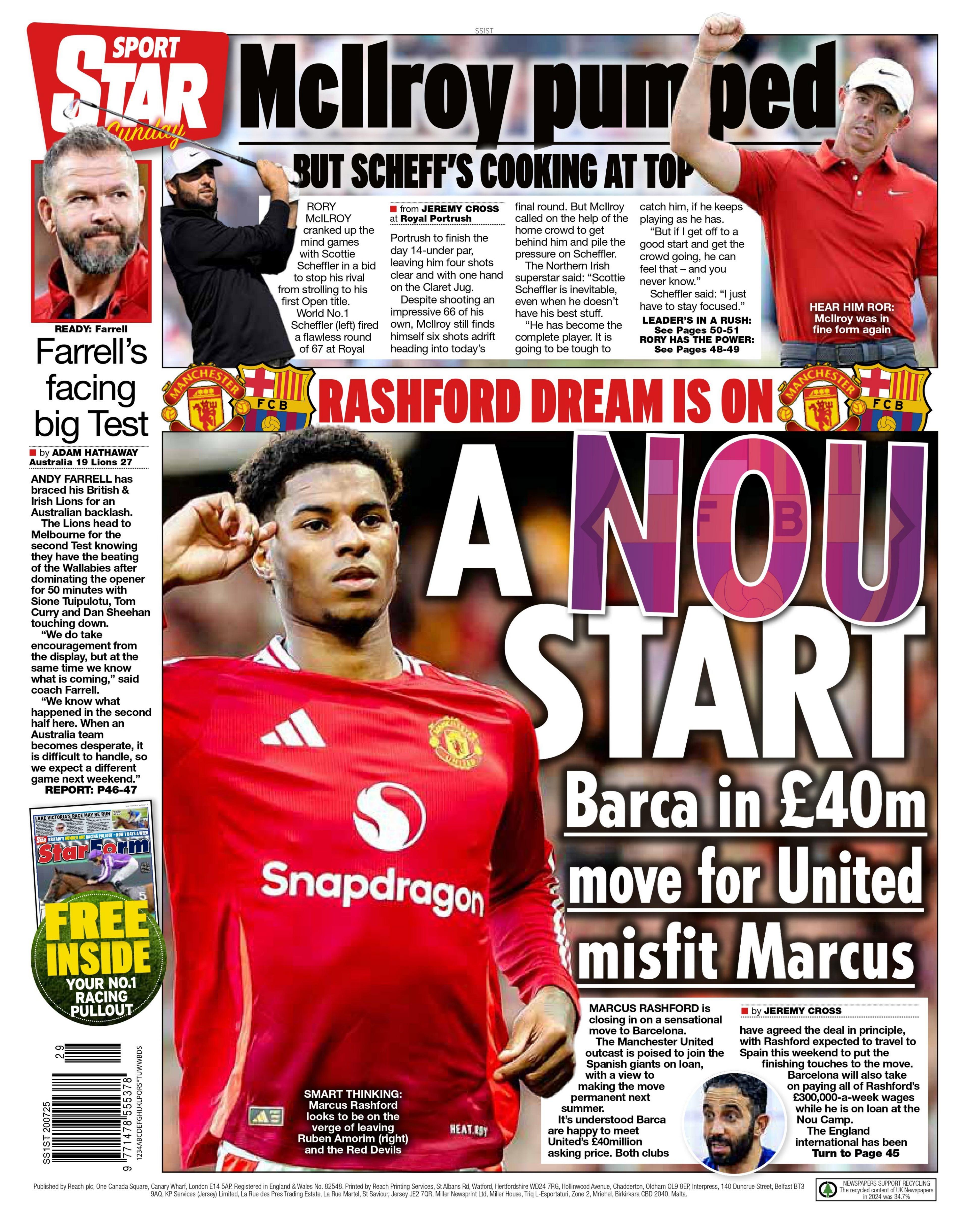The Star newspaper back page