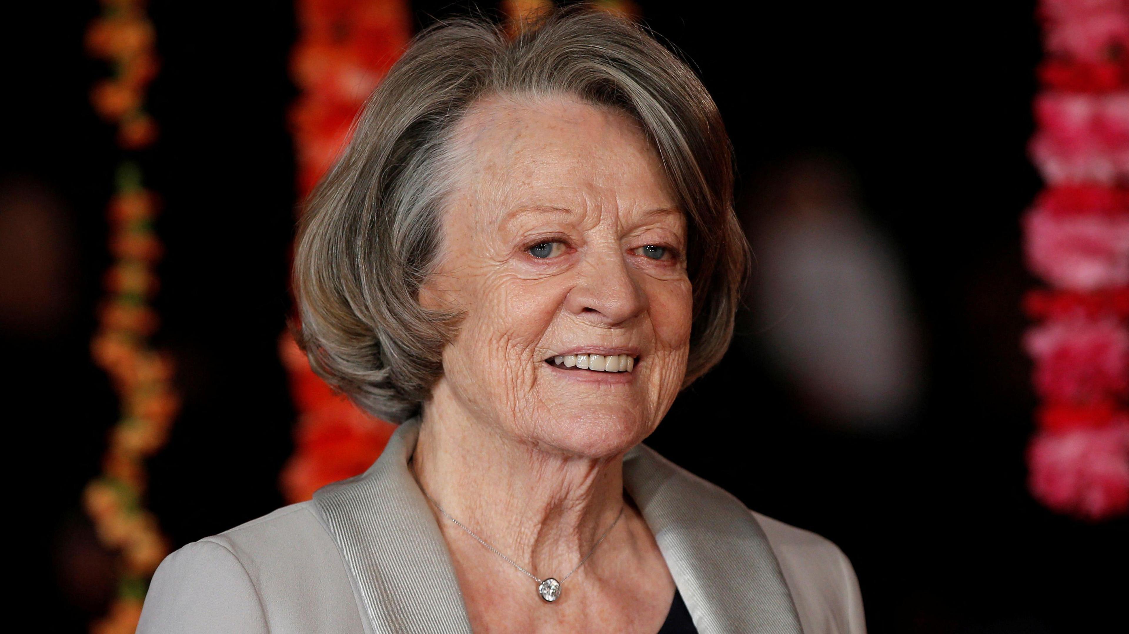 Maggie Smith on the red carpet 