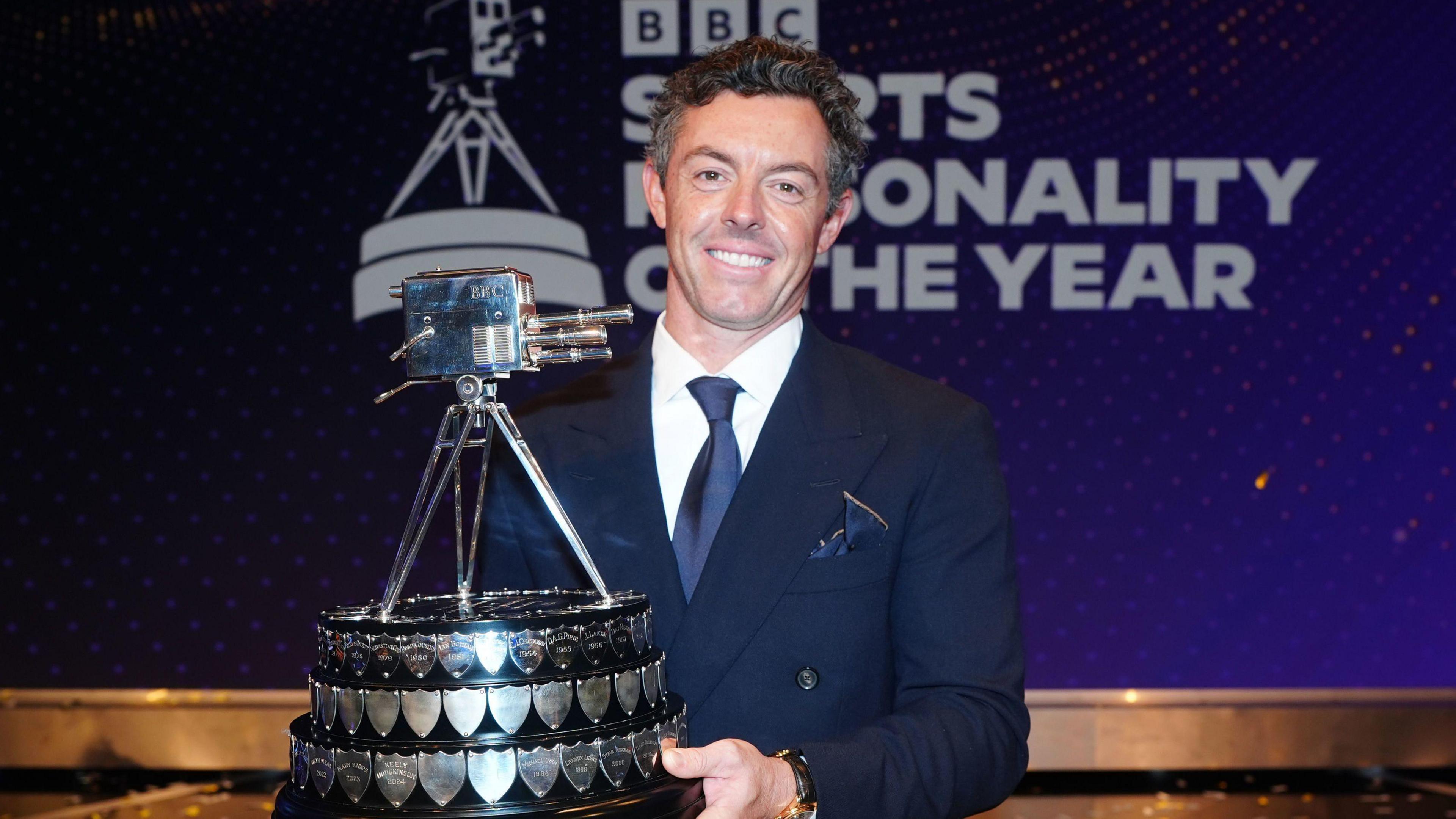 Rory McIlroy with the SPOTY trophy