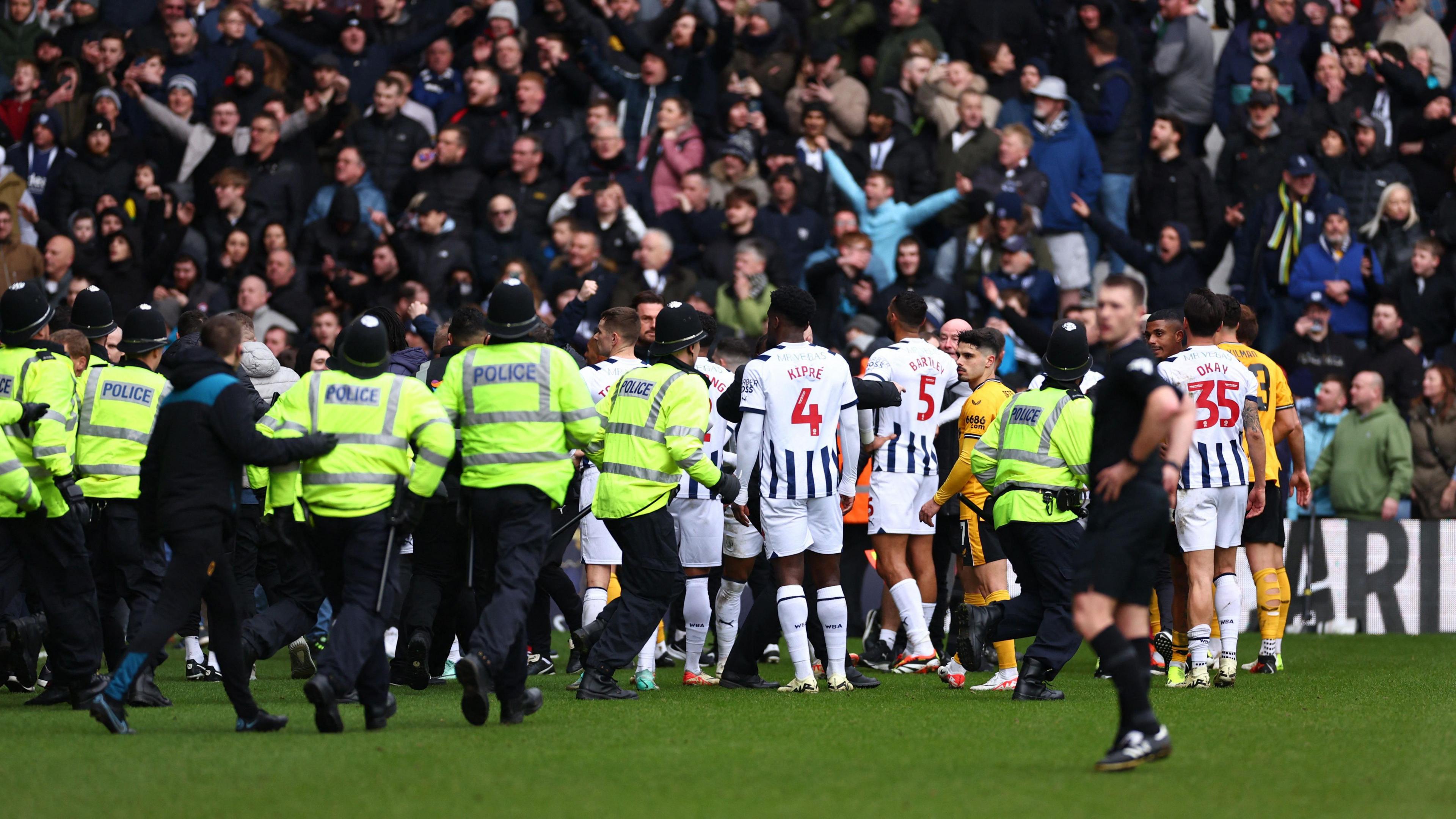 Police at West Brom v Wolves