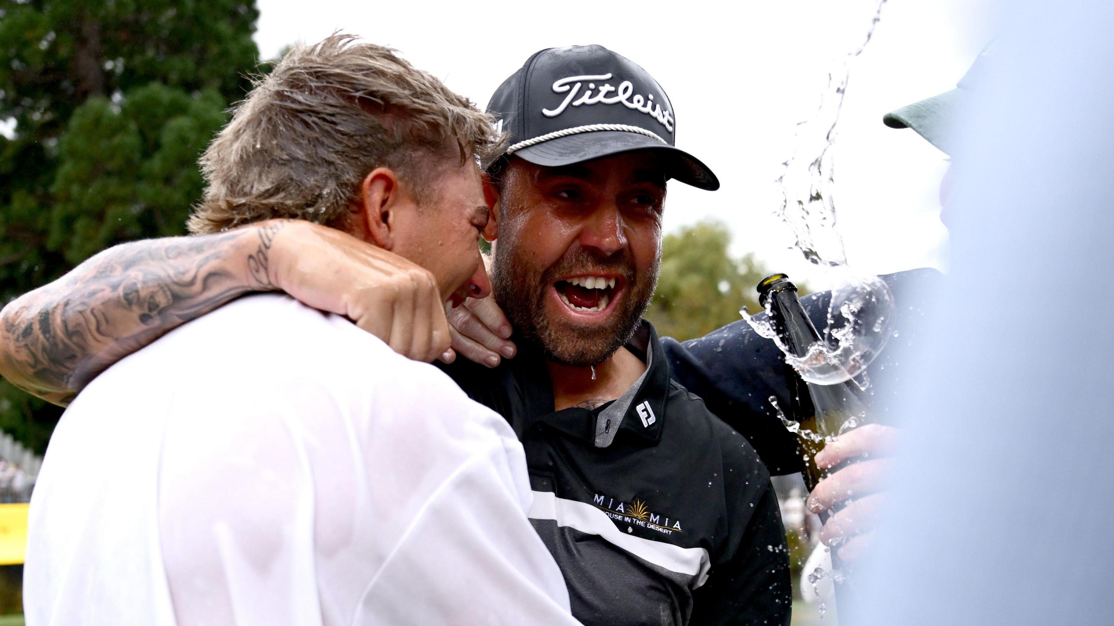Ryan Peake celebrates winning the New Zealand Open 