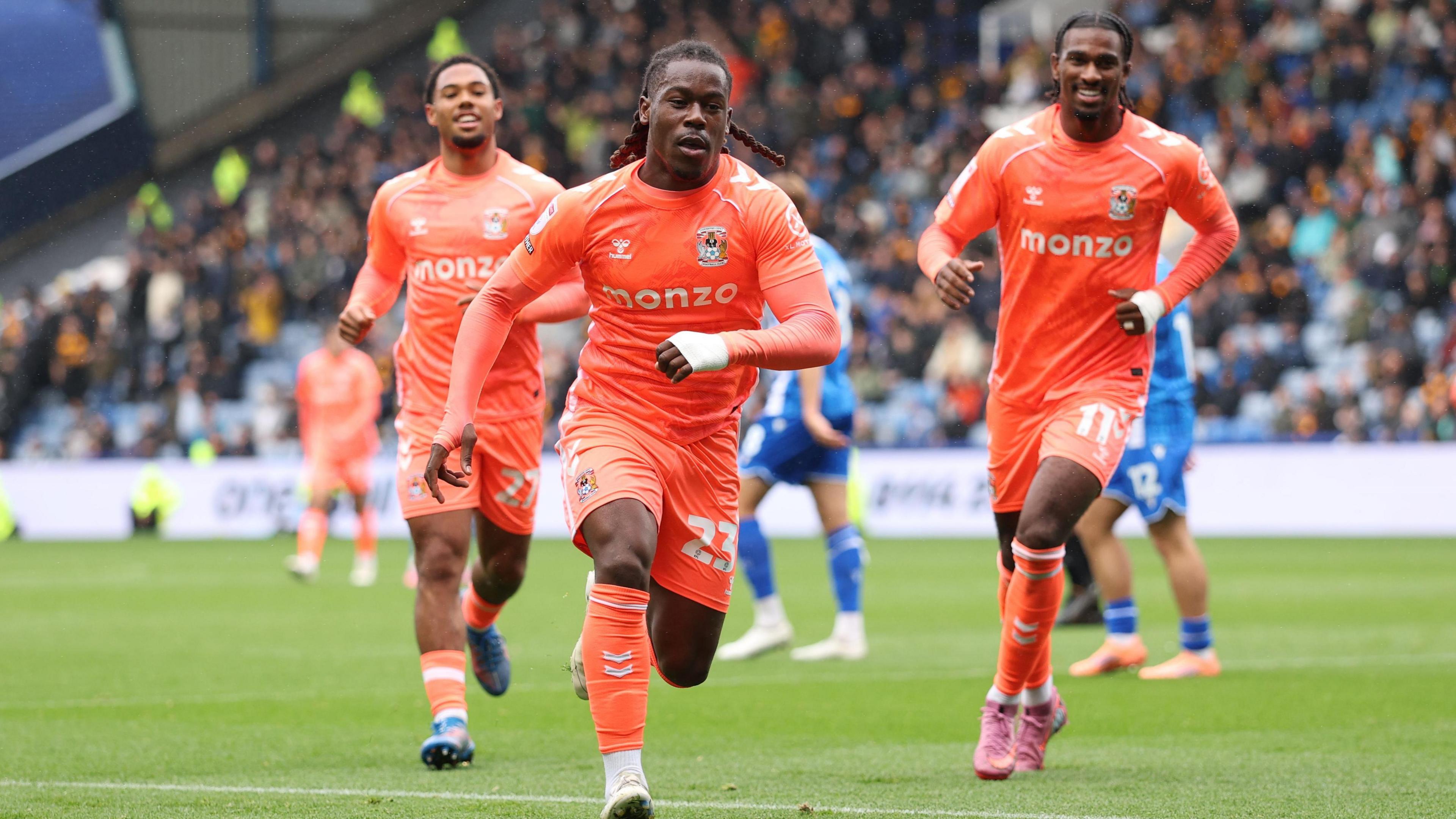 Coventry City player celebrate