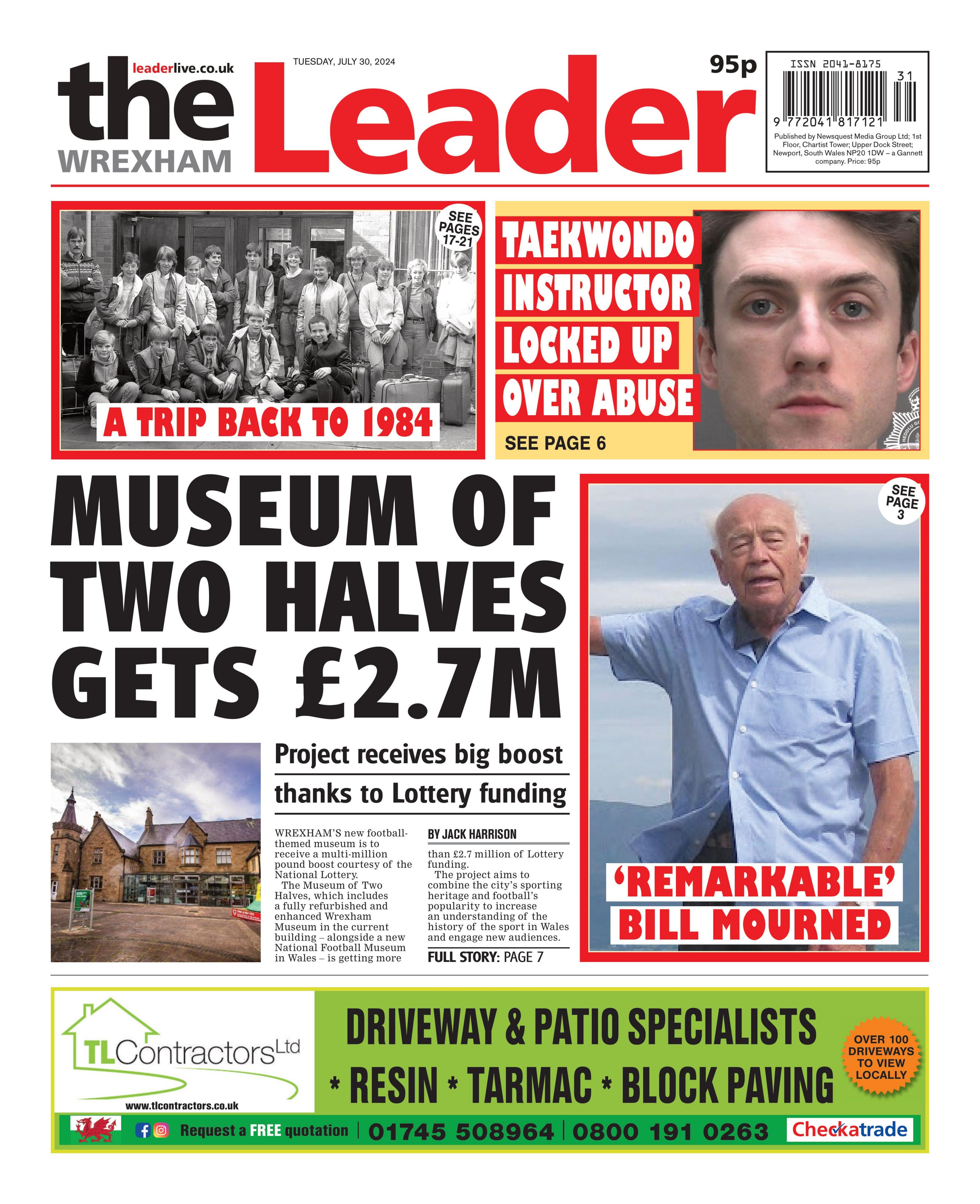Front page of the WrexhamLeader