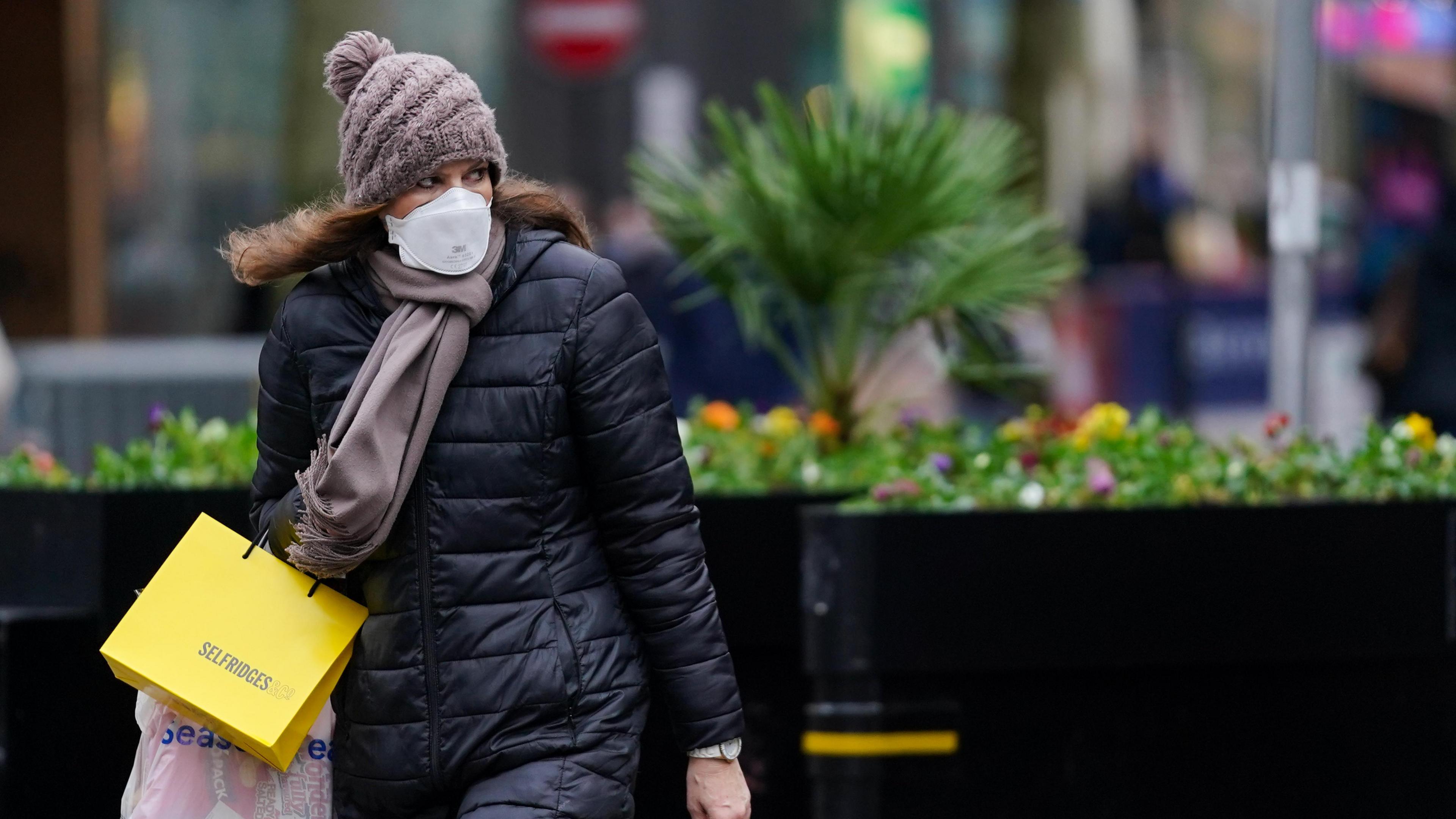 Person wearing a mask