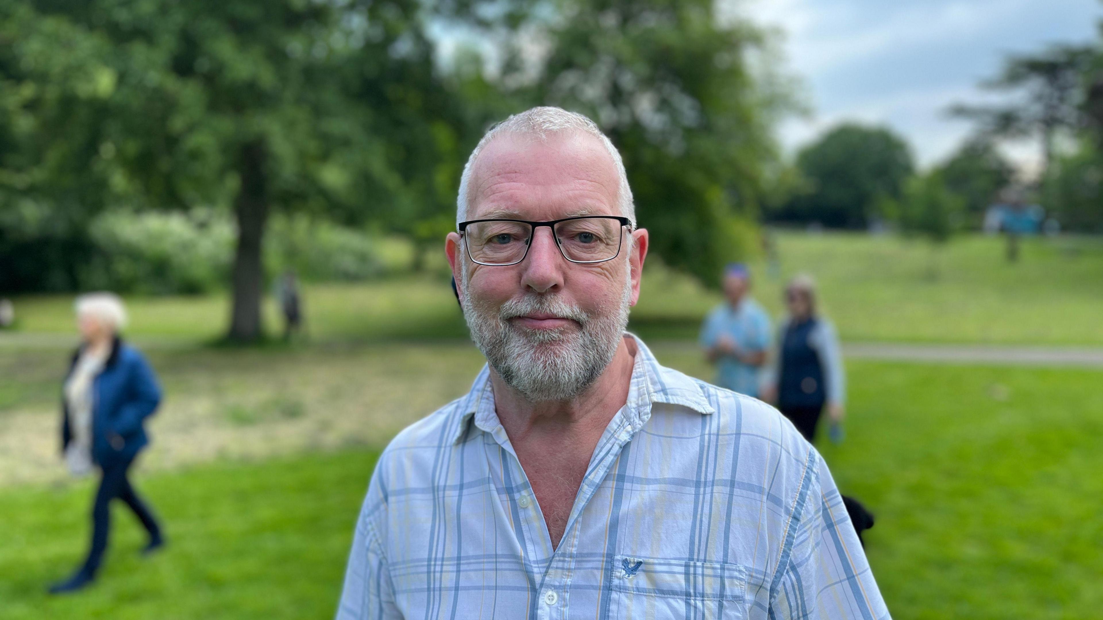 Resident Steve Camfield , 72, in Ipswich's Christchurch Park