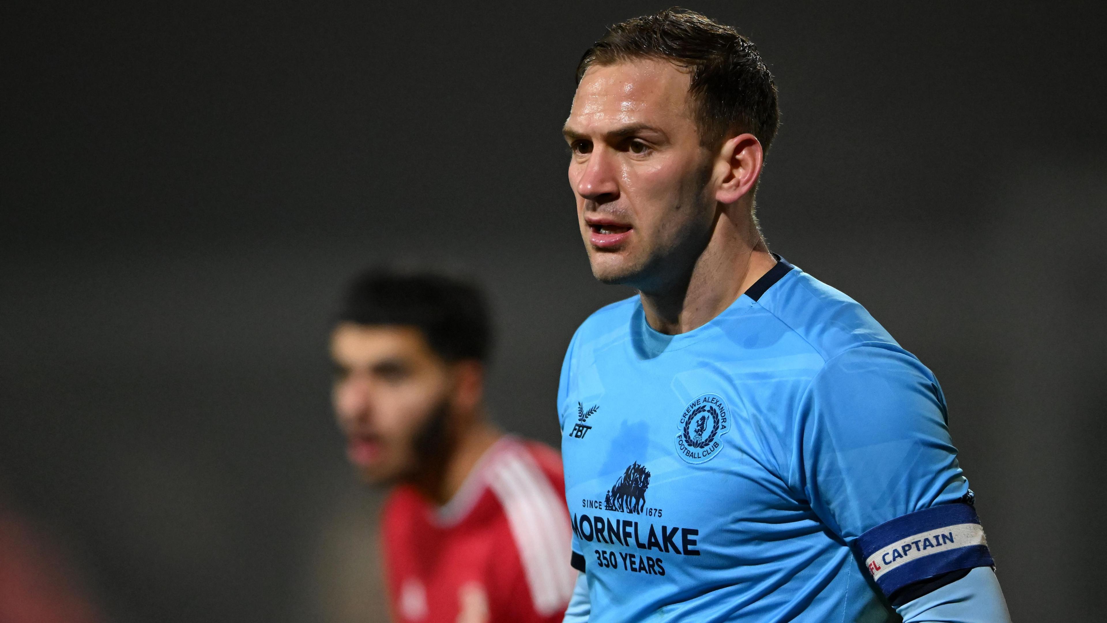 Mickey Demetriou in action for Crewe