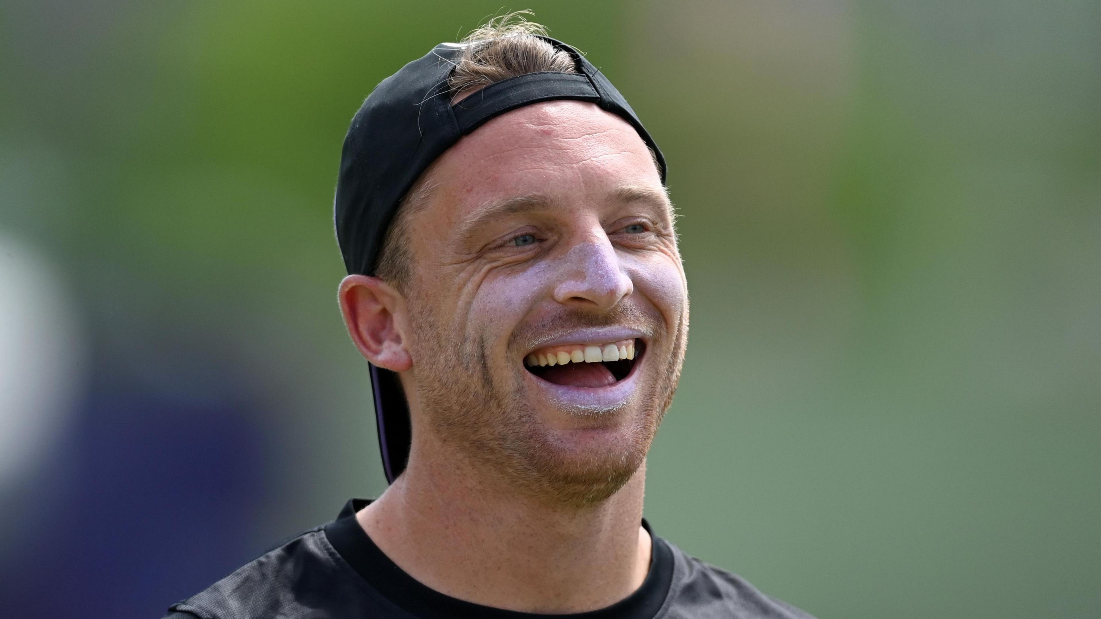 England white-ball captain Jos Buttler during a training session