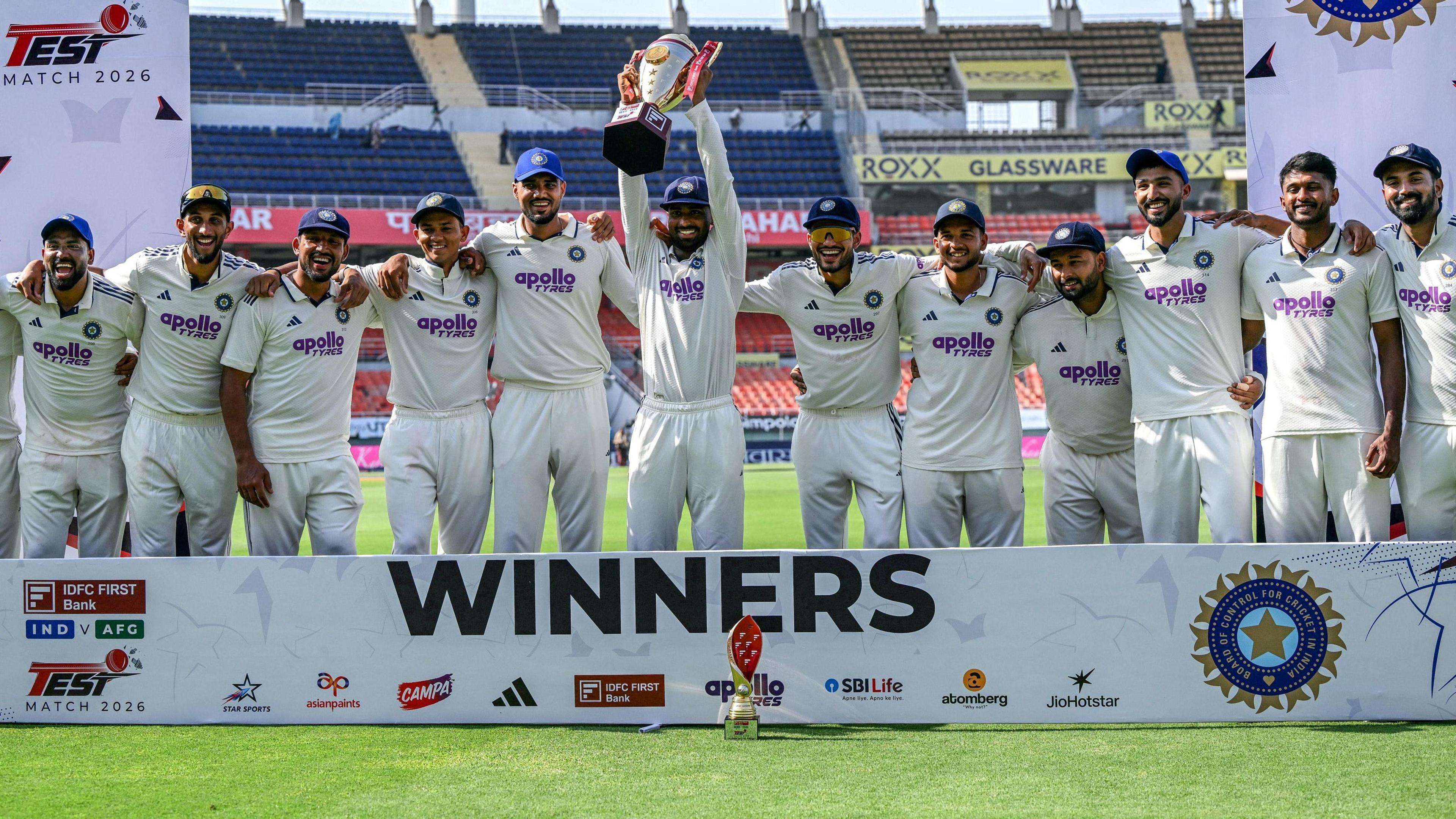 India with the Test series trophy