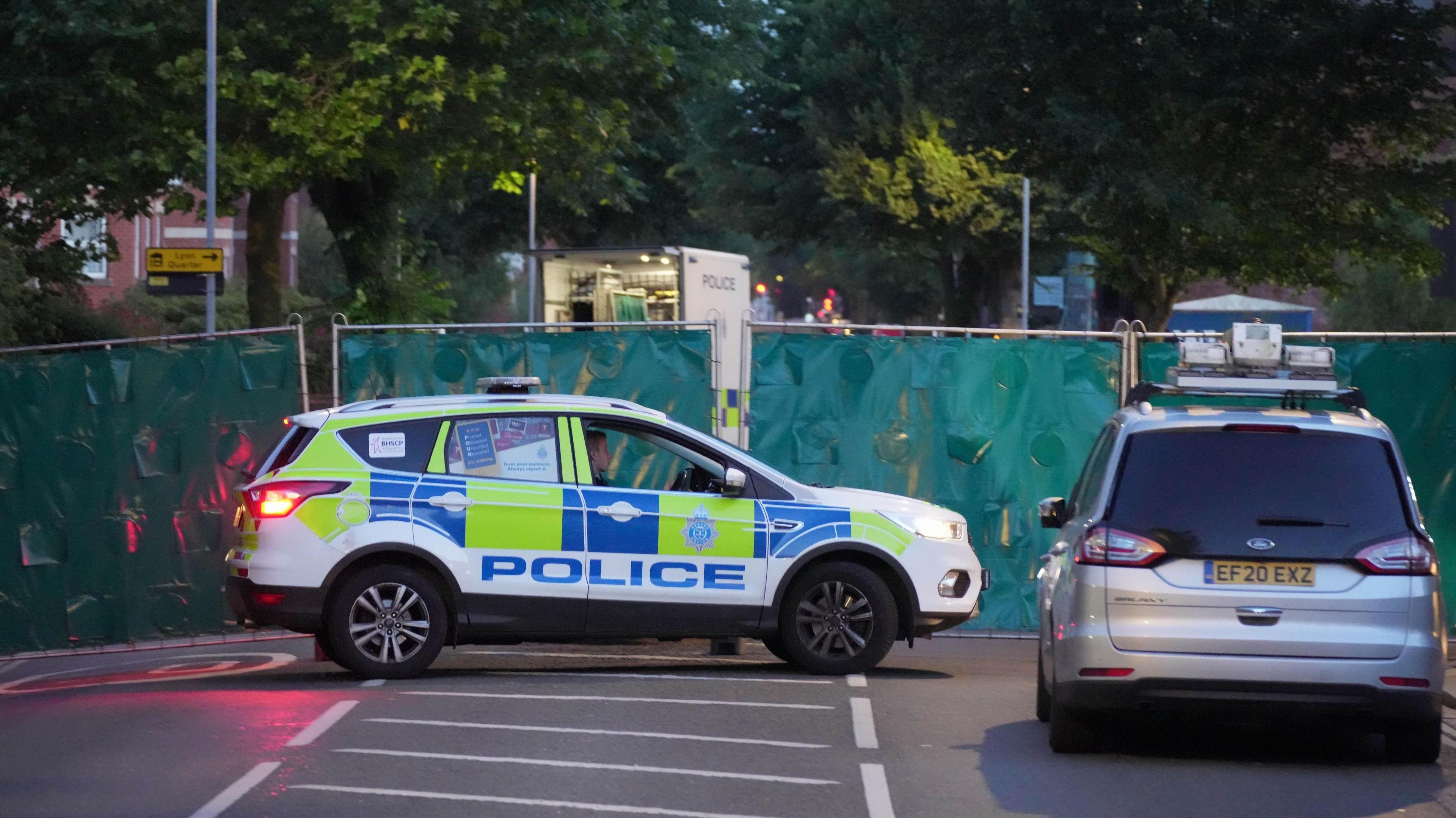 Police at the scene in Davigdor Road, Hove