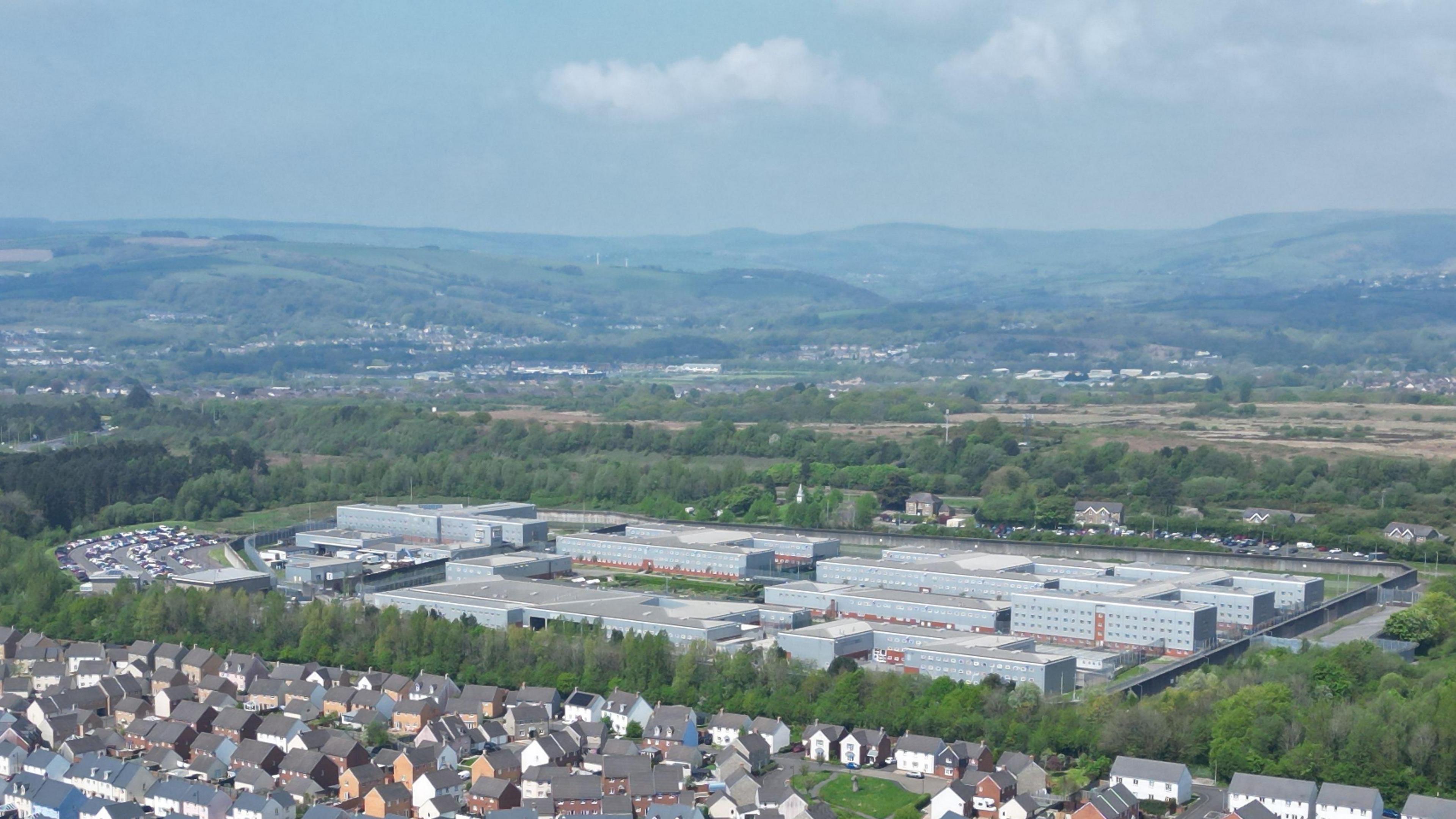 Parc Prison drone shot