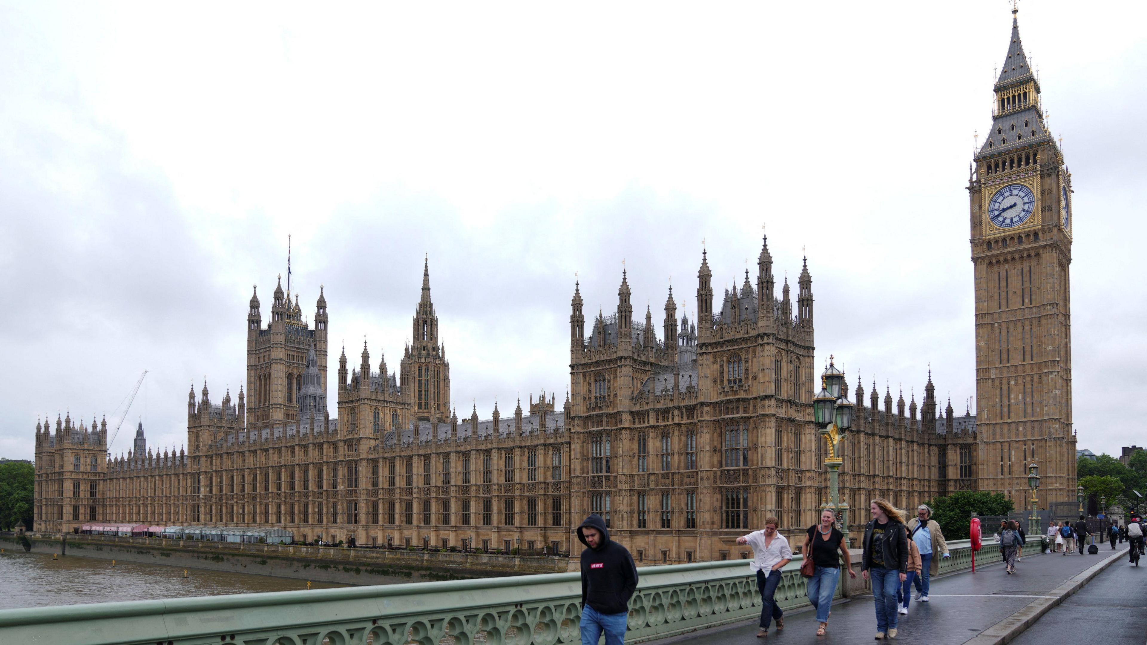 The picture shows the Palace of Westminster in London where Parliament is held. 