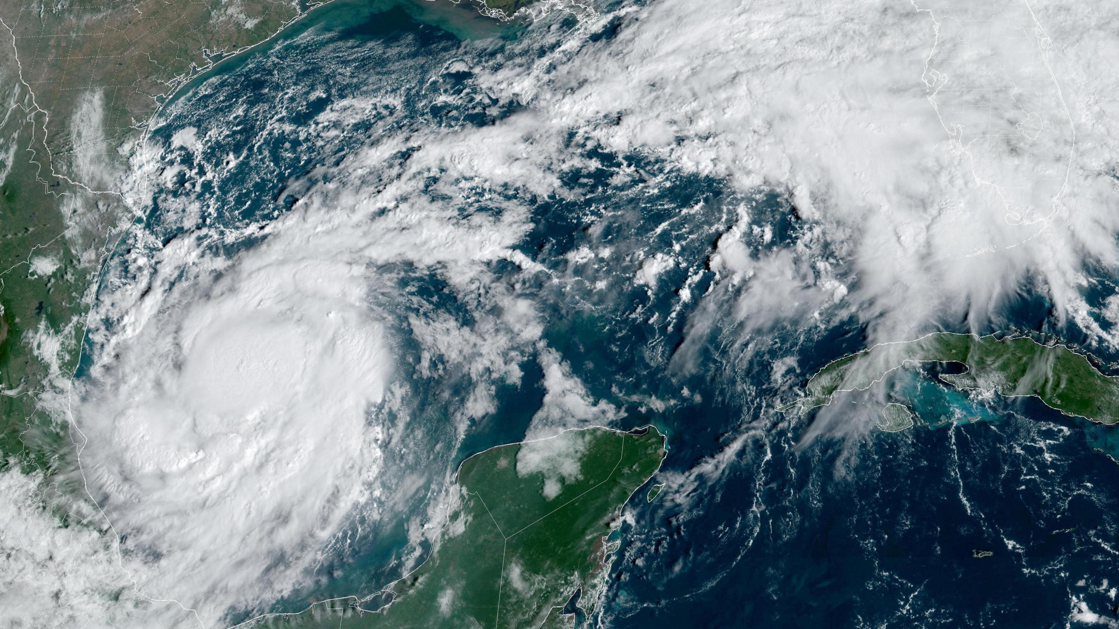 Satellite image shows Tropical Storm Milton as it builds strength in the Gulf of Mexico