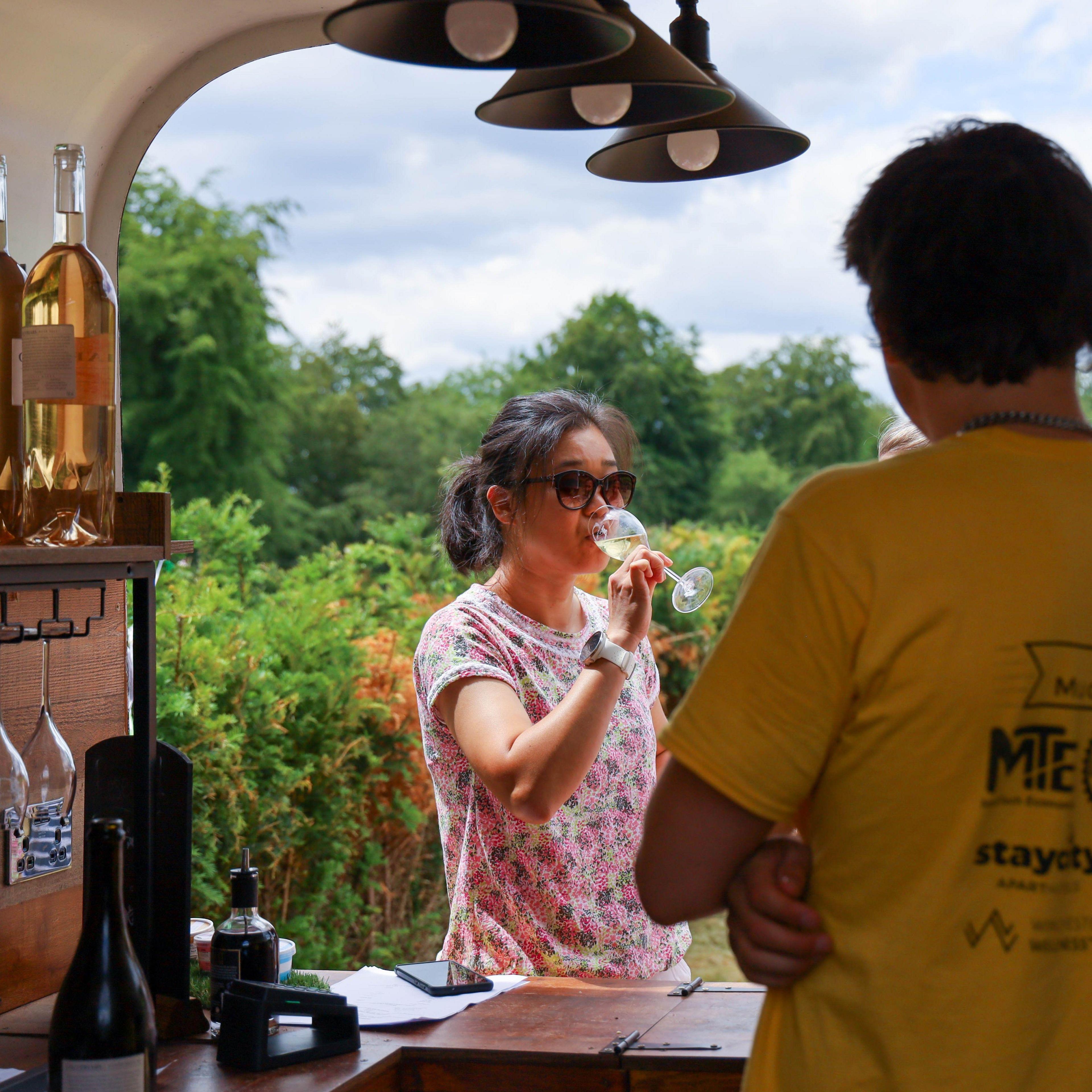 Tasting at Greyfriars Vineyard in Puttenham