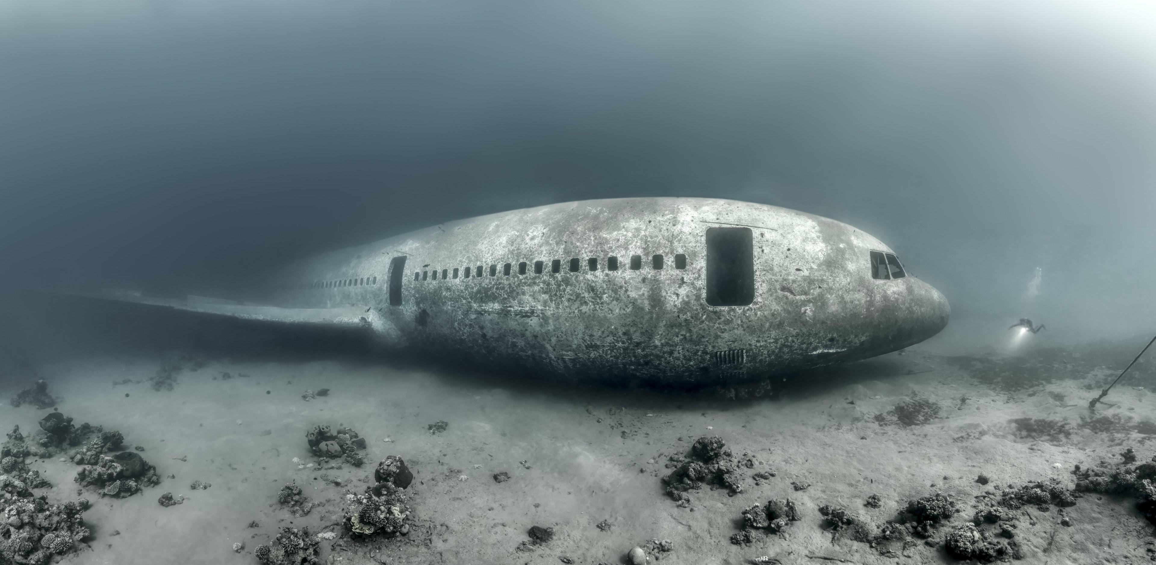 an intentionally sunk plane wreck.