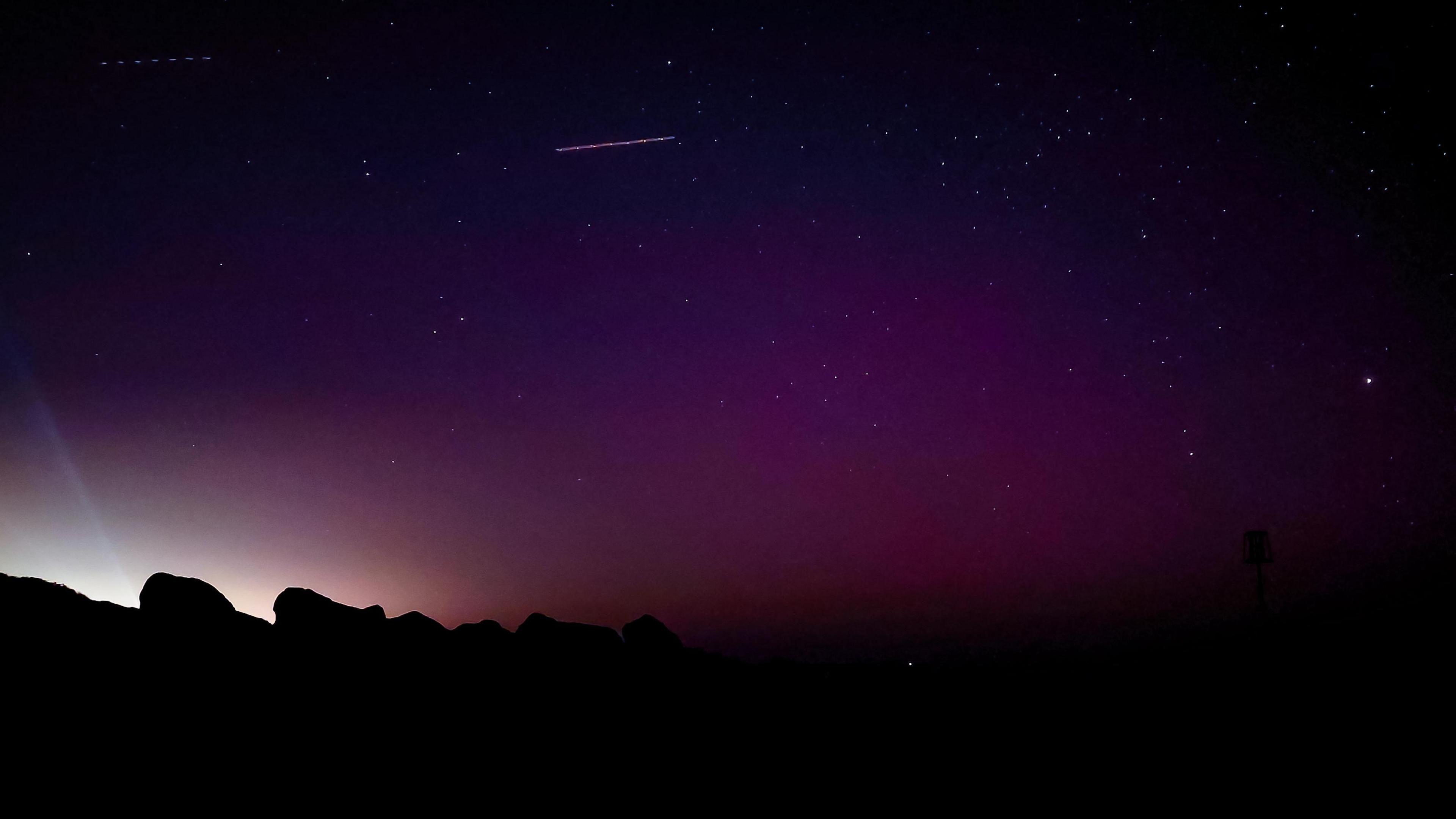 Feint showing of meteor shower captured across Caister sky