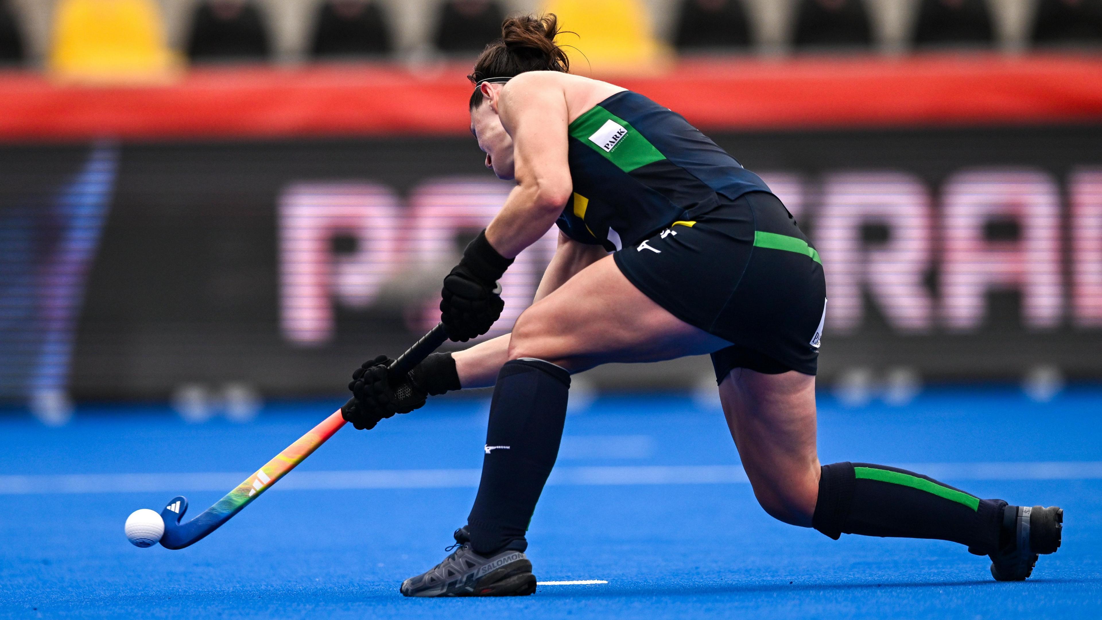 Ireland's Roisin Upton converts a penalty stroke