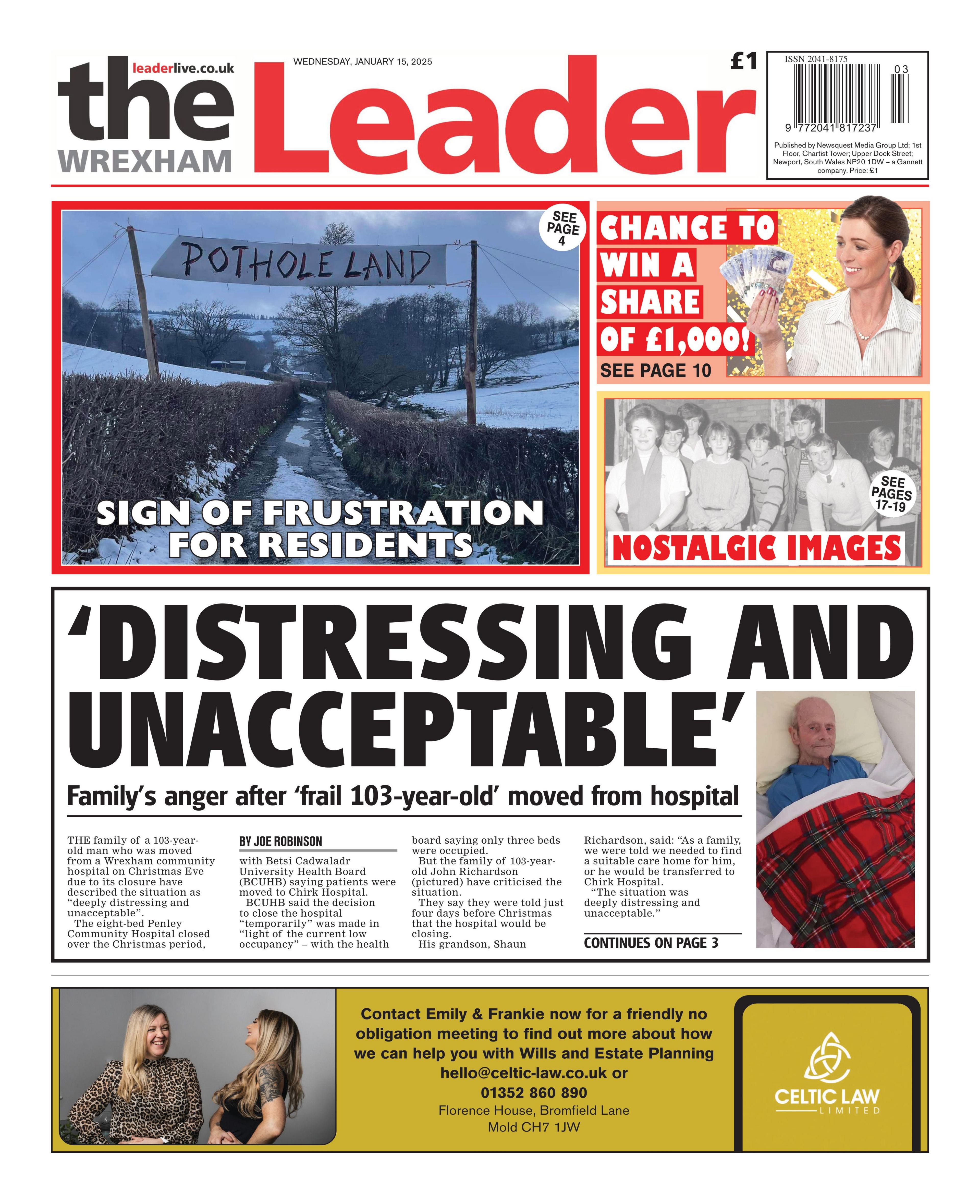 Wrexham Leader front page