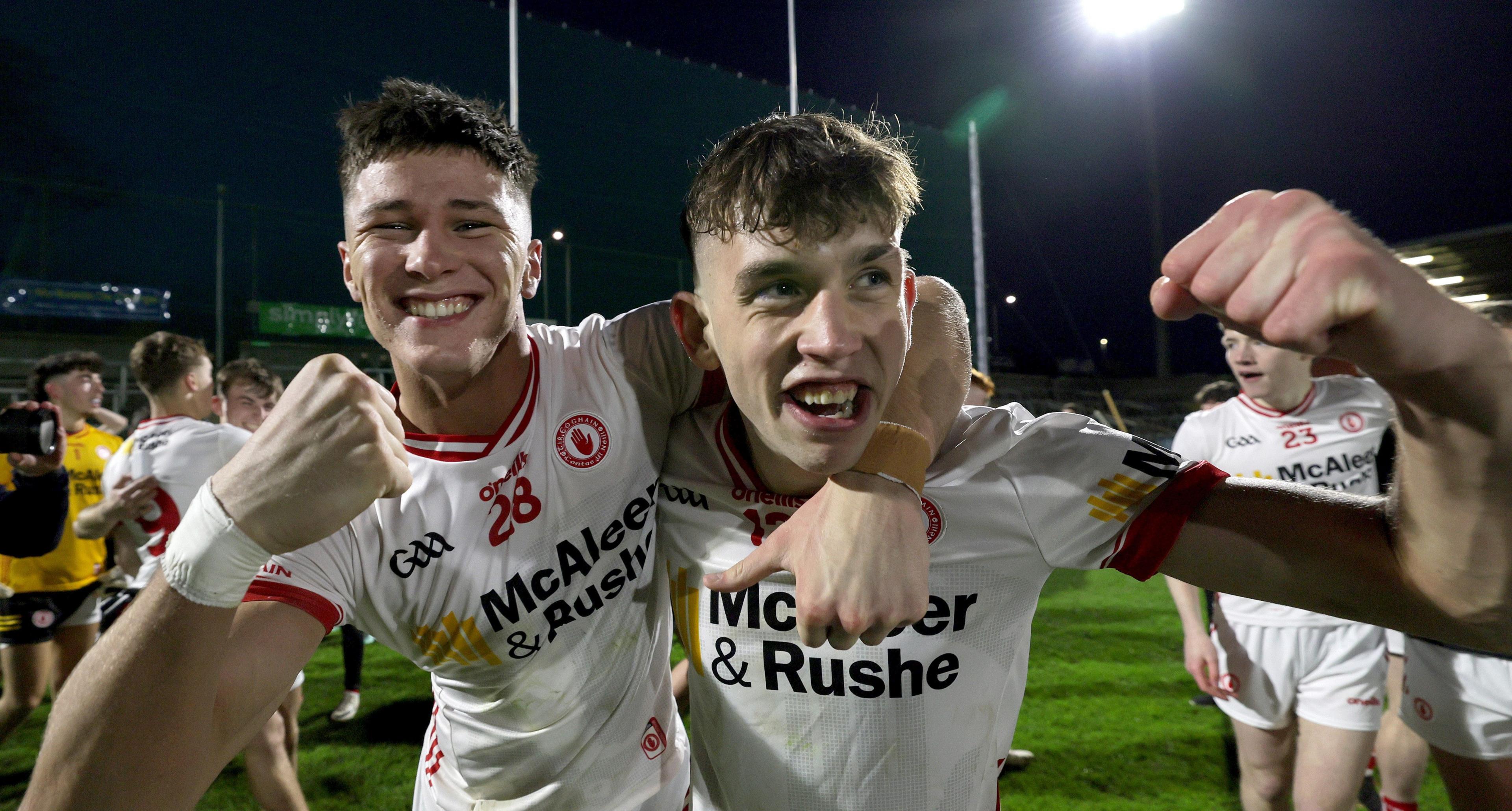 Ruairi McHugh and Gavin Potter celebrate