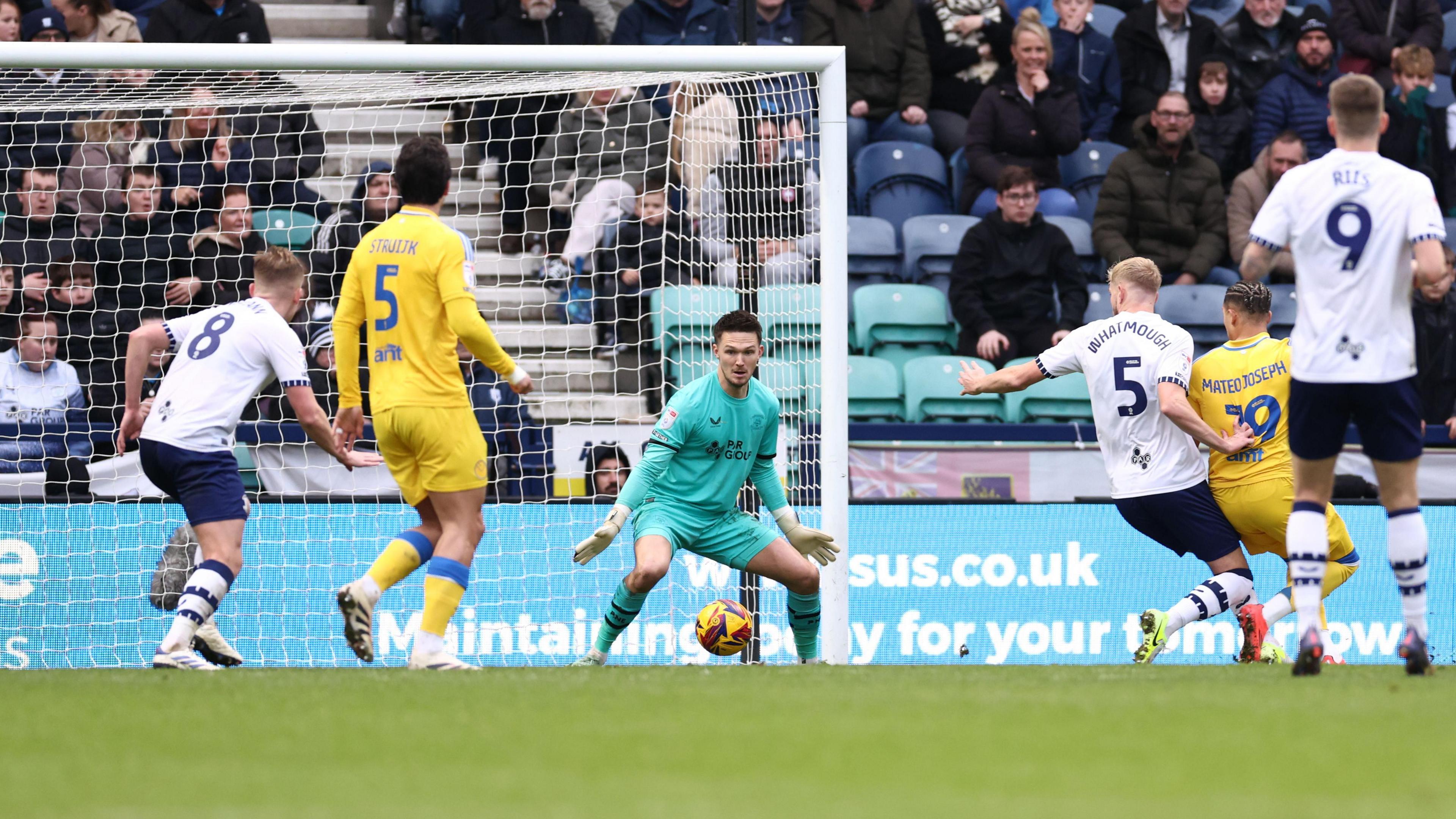 Leeds striker Mateo Joseph helps force a point against Preston