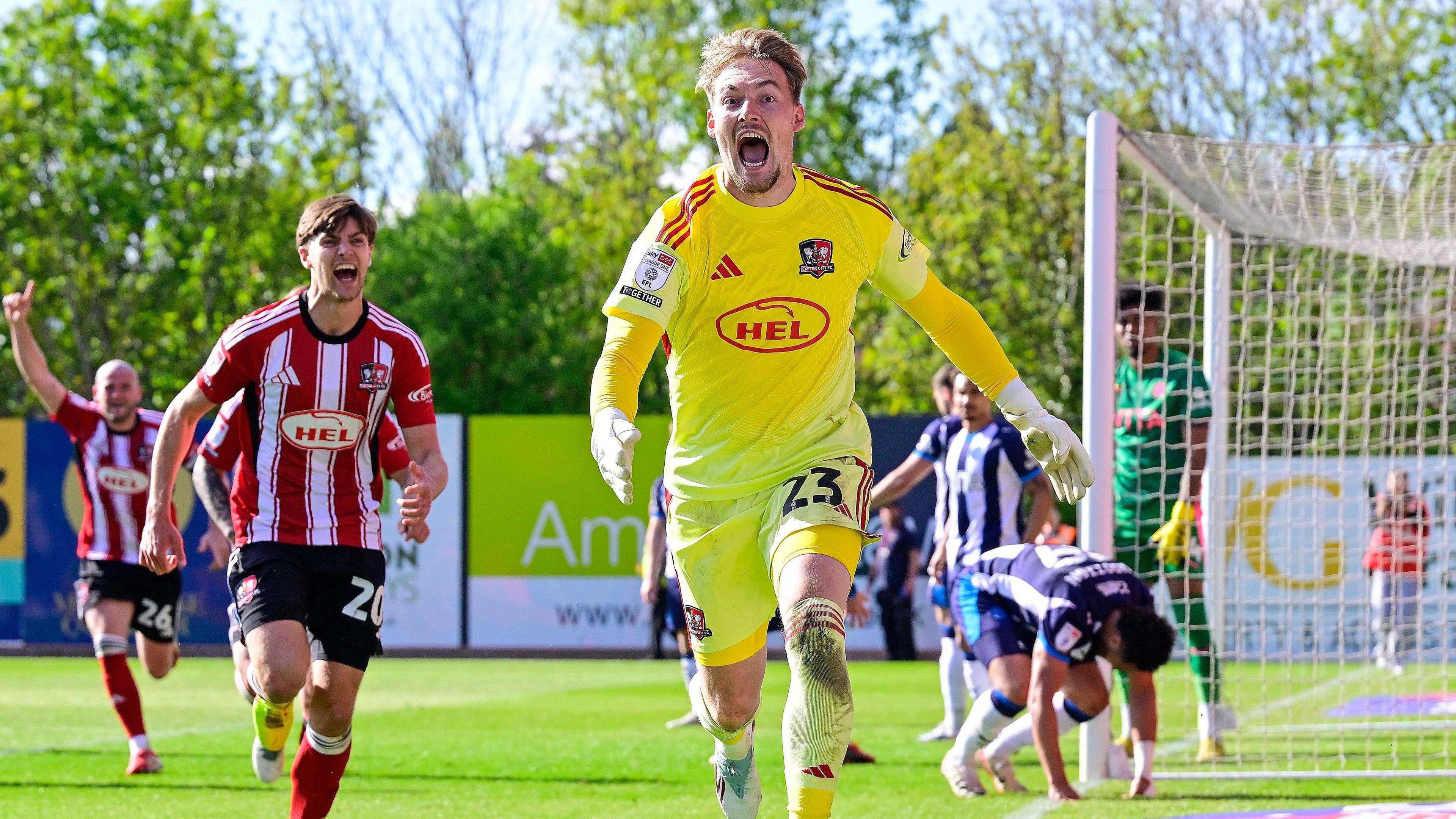 Jack Bycroft celebrates scoring