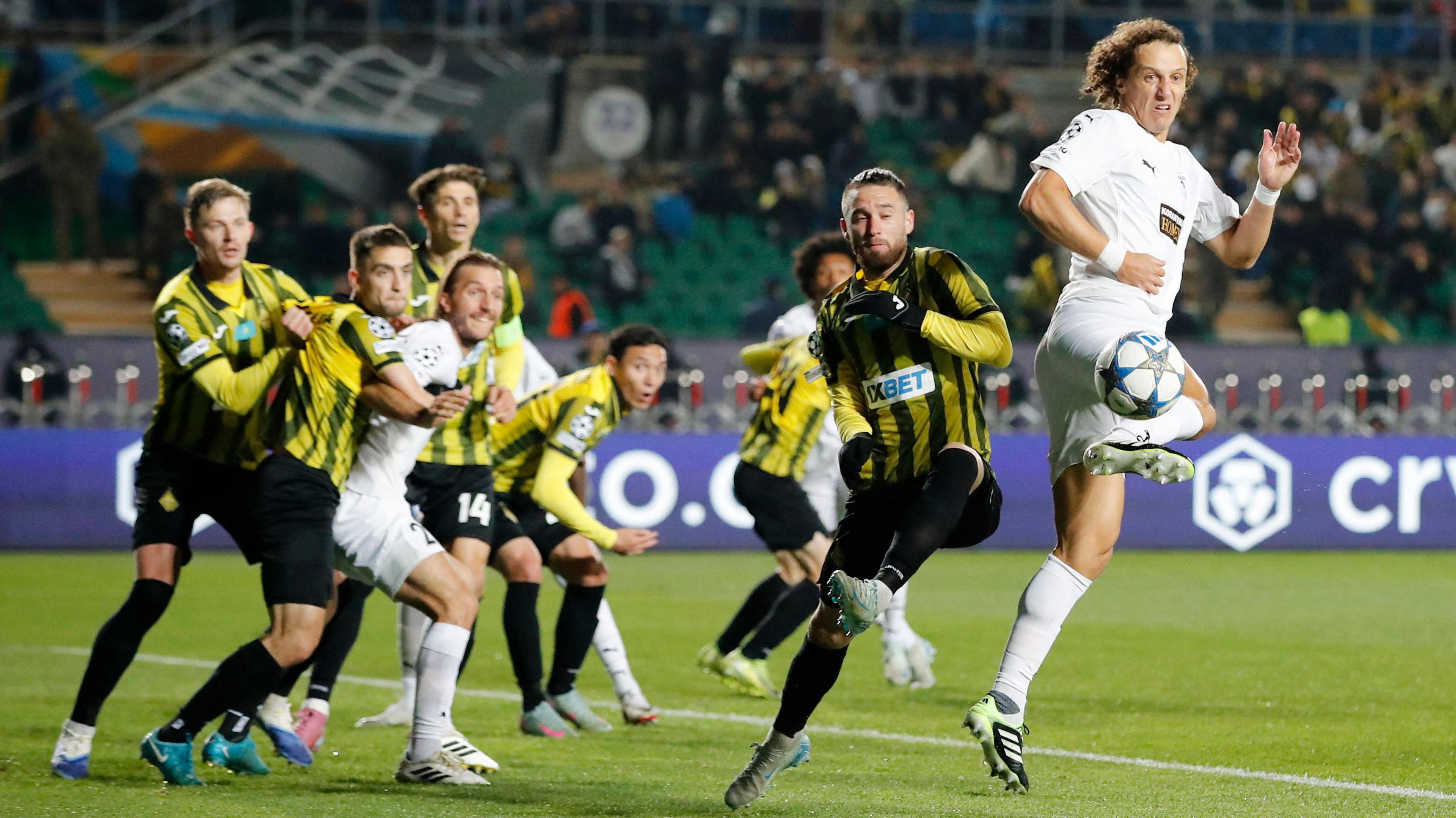 Paphos' David Luiz in action
