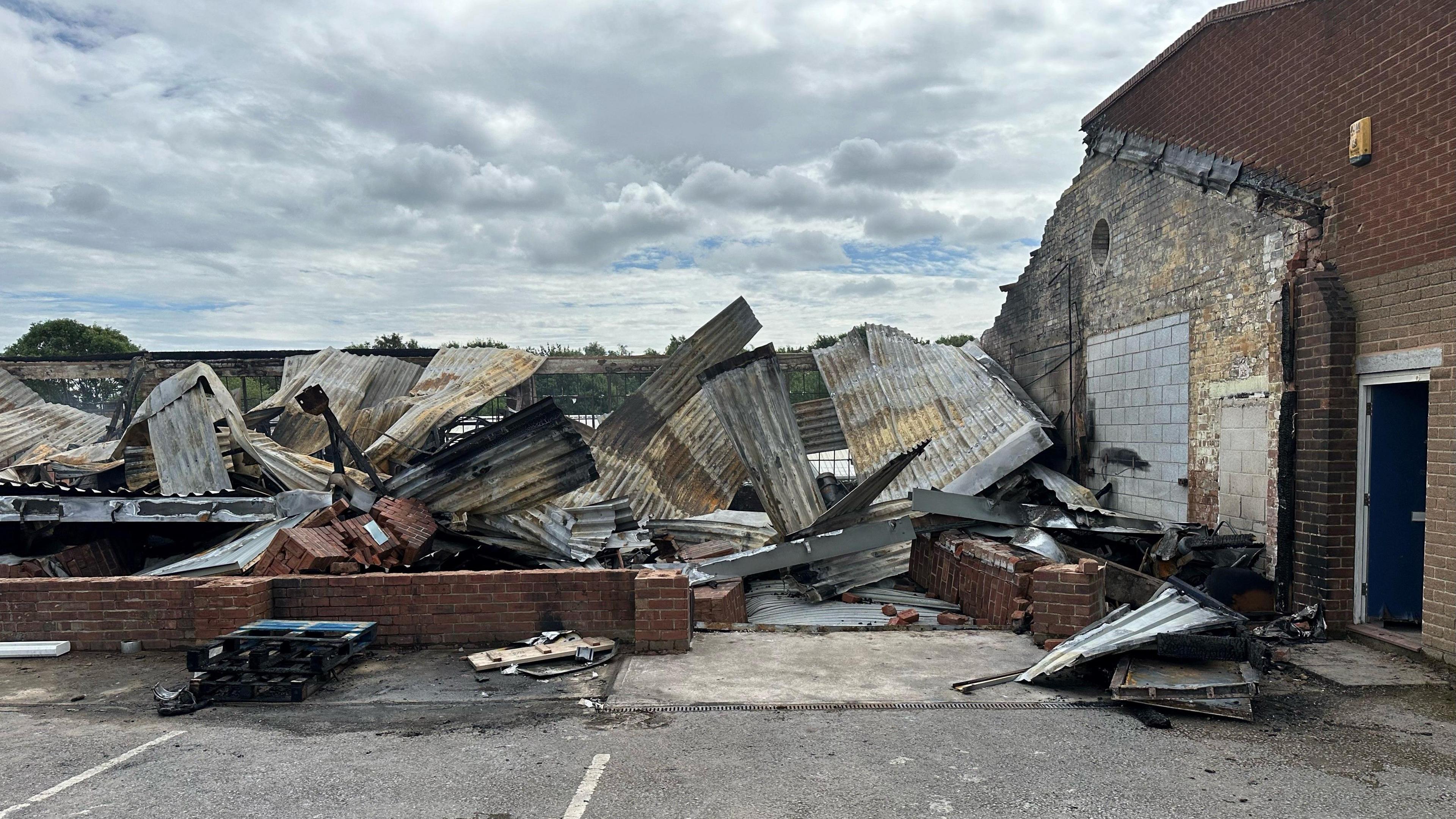 What was left of CabournsCarpentry after the fire