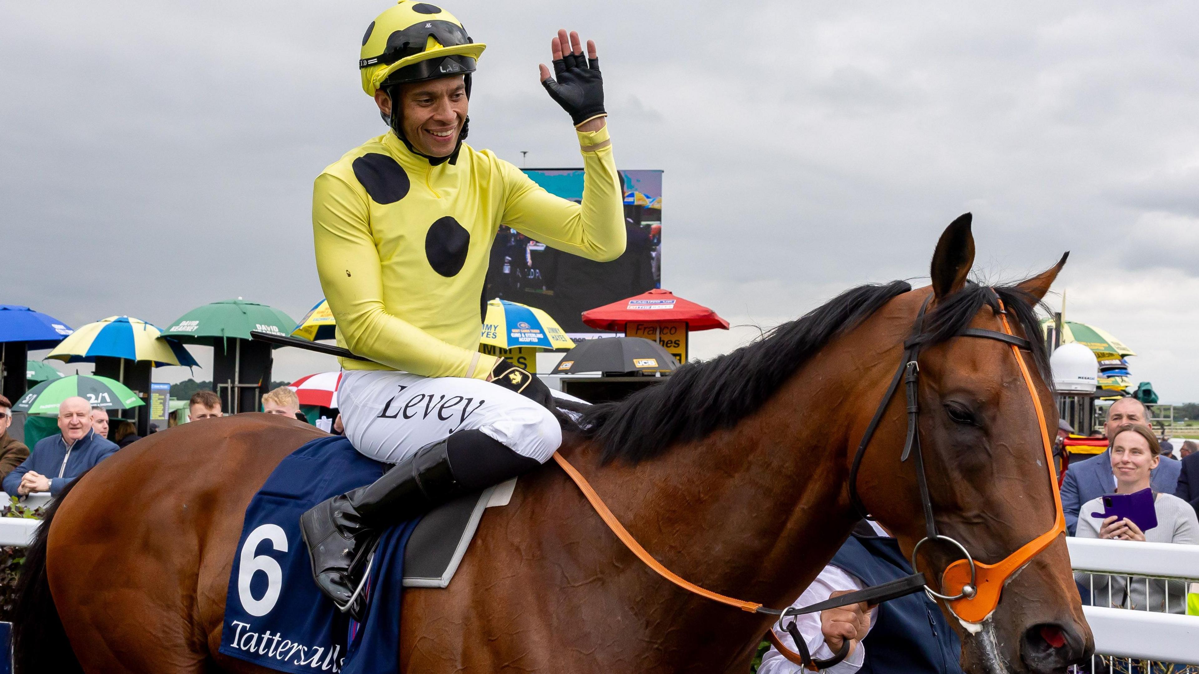 Sean Levey rode Rosallion to victory at the Curragh