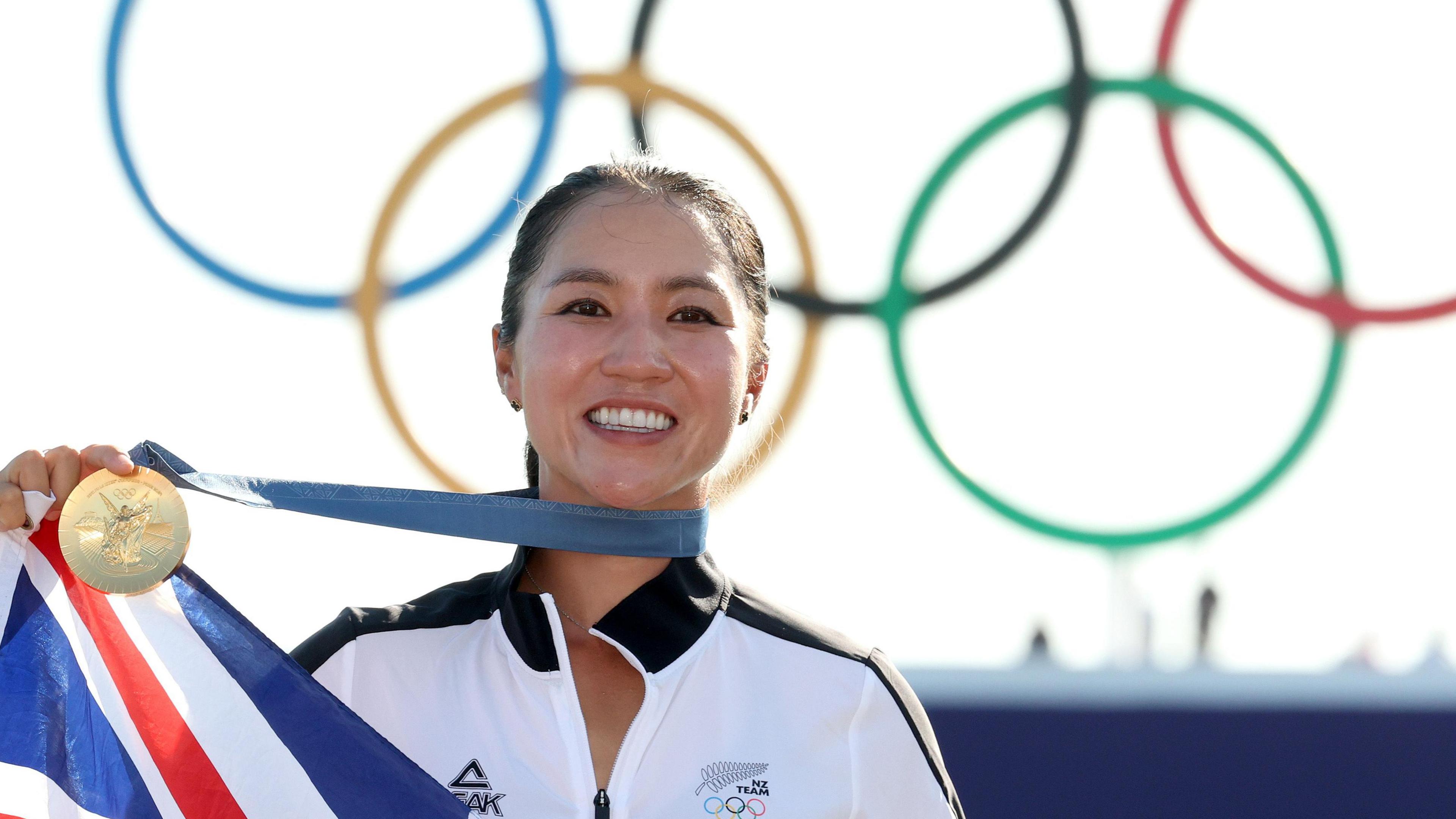 Lydia Ko with her Olympic gold medal