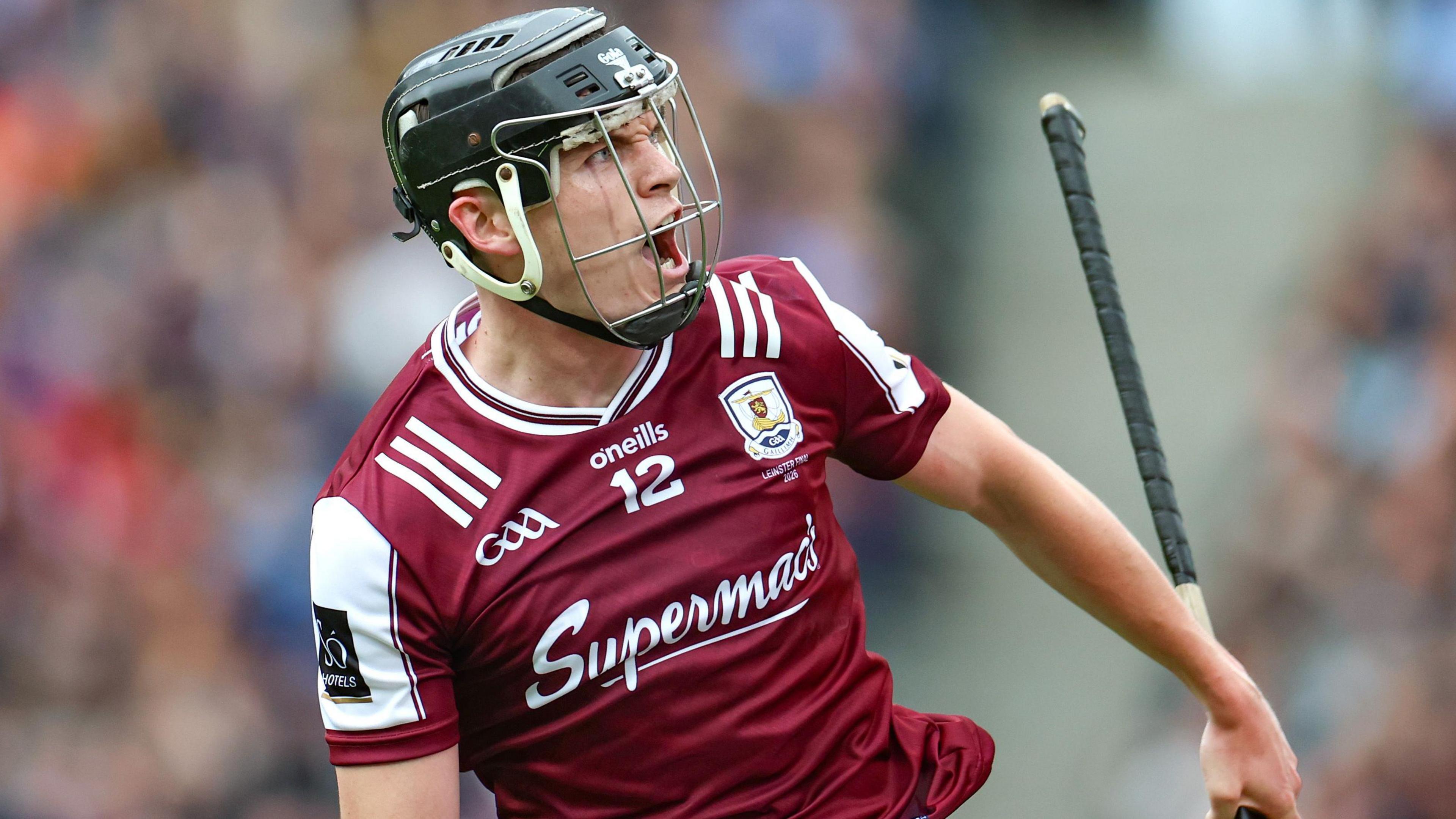 Darragh Neary celebrates scoring a goal