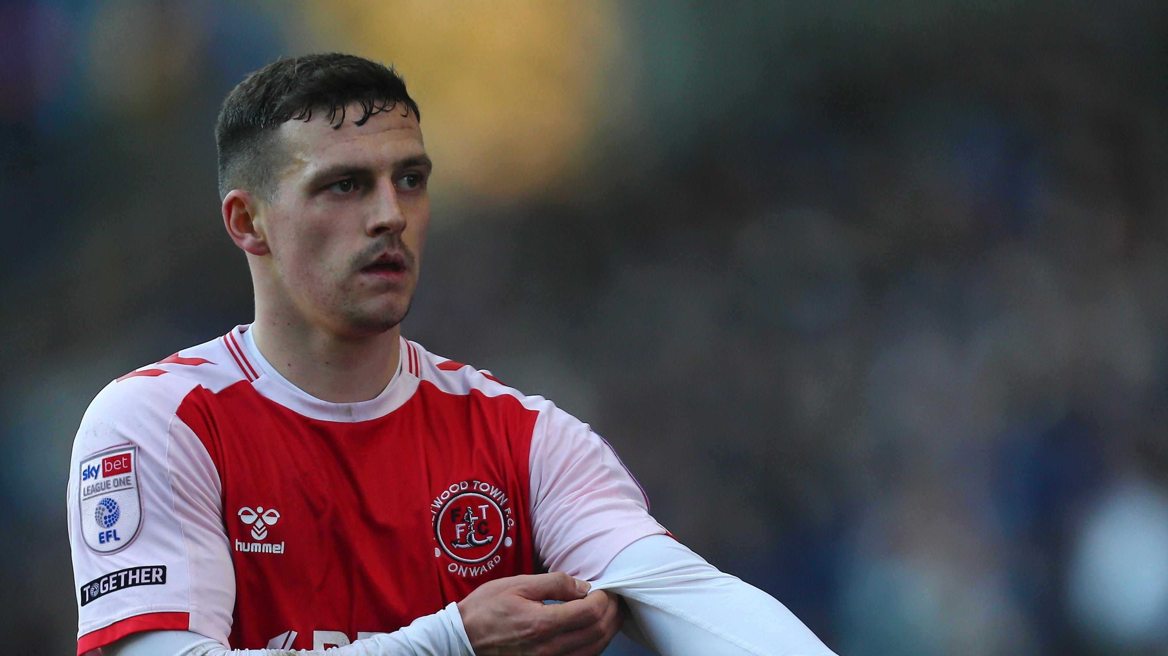 Carl Johnston in action for Fleetwood