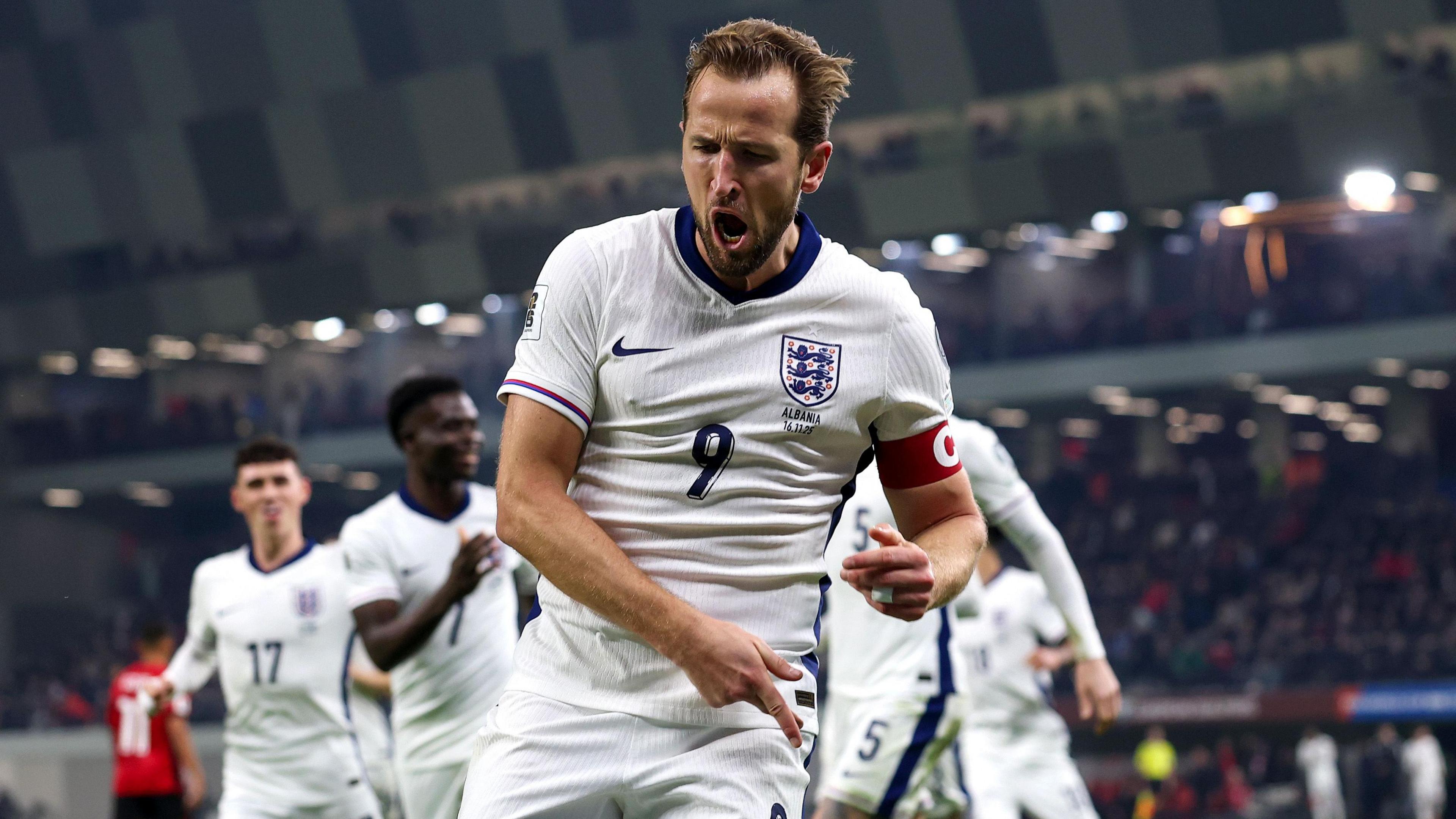 Harry Kane celebrates