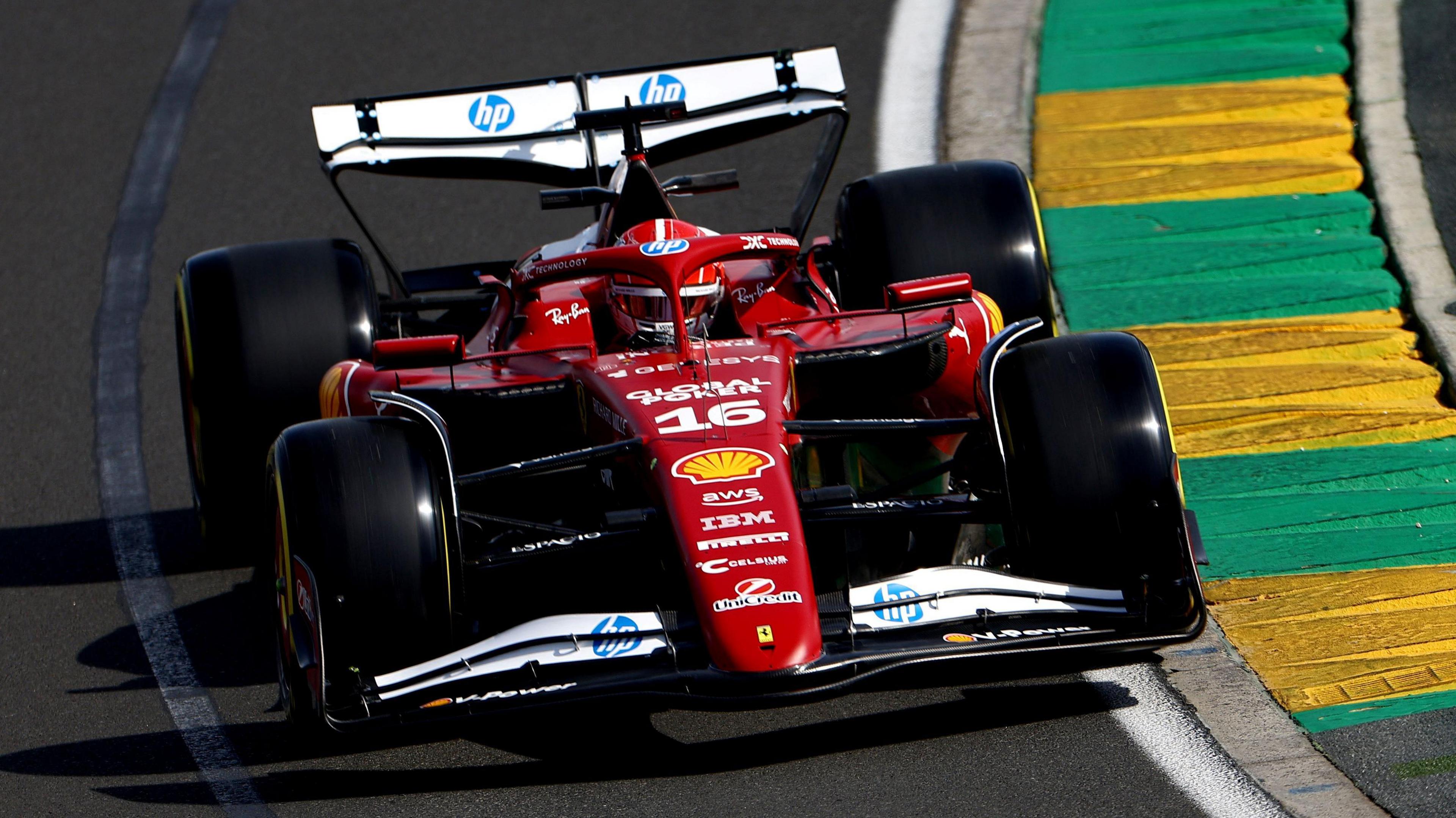 Ferrari's Charles Leclerc in Australian GP second practice