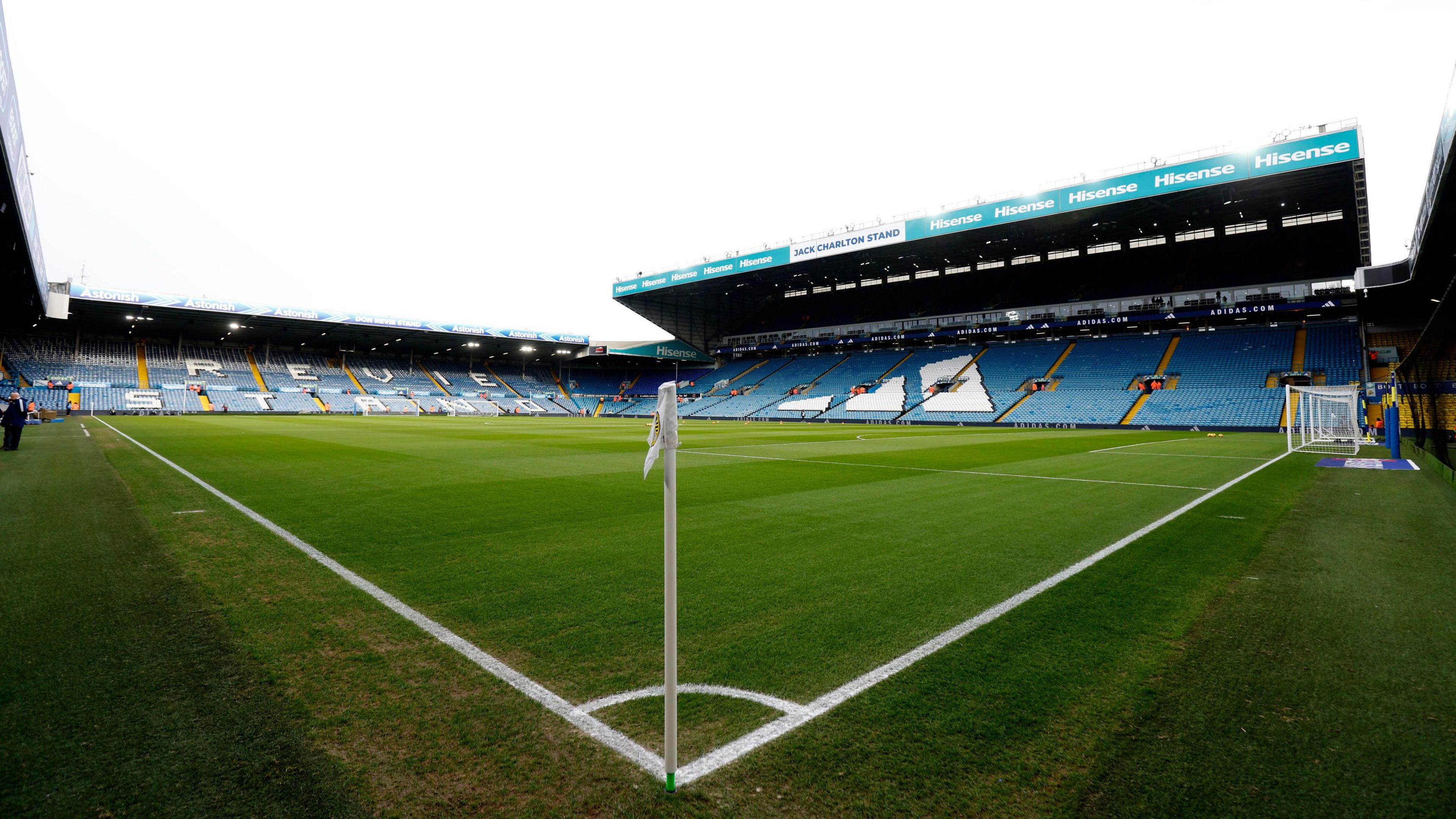 Inside Elland Road stadium