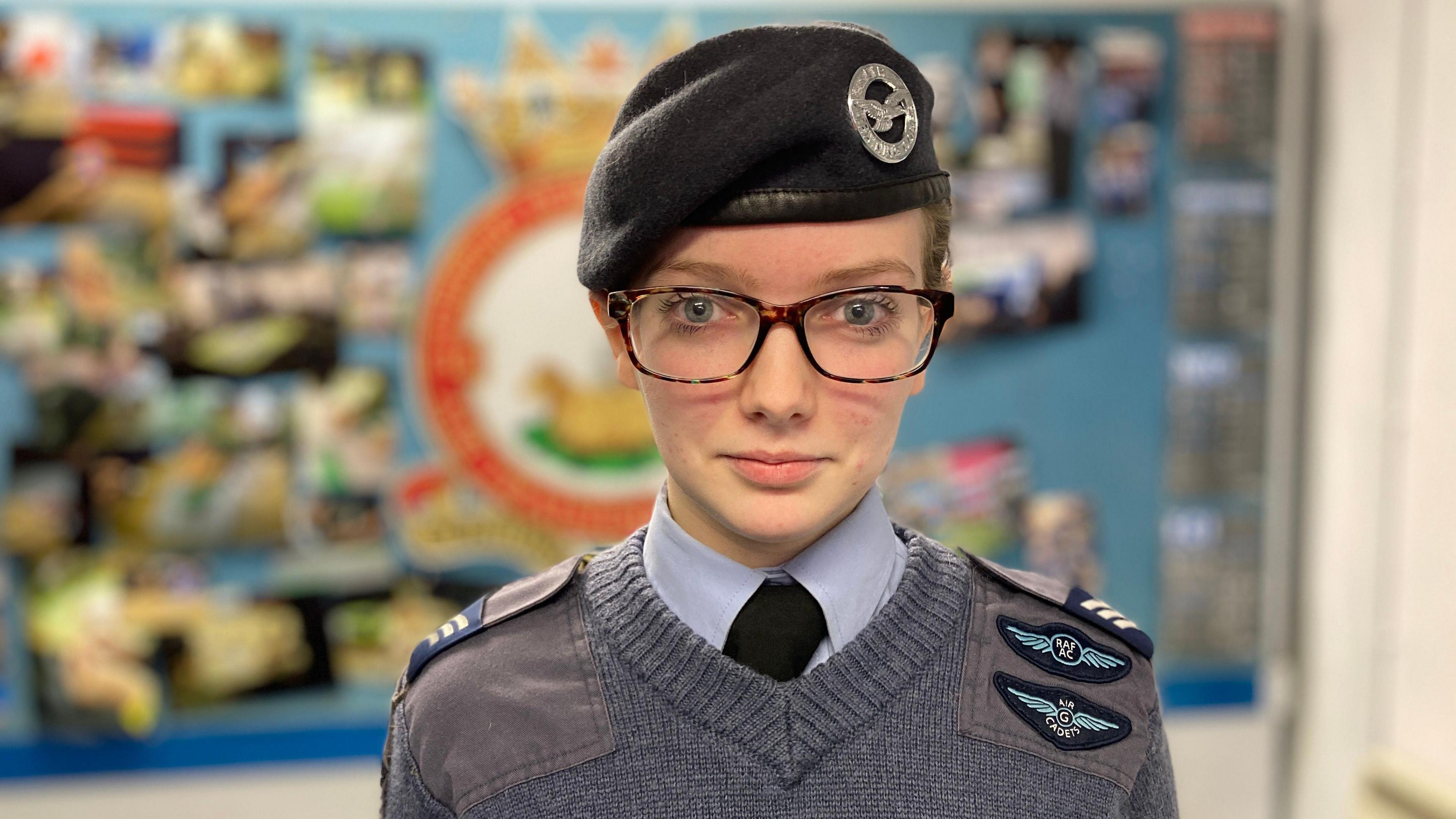 Sergent Bailea Harrison in her Air Cadets uniform