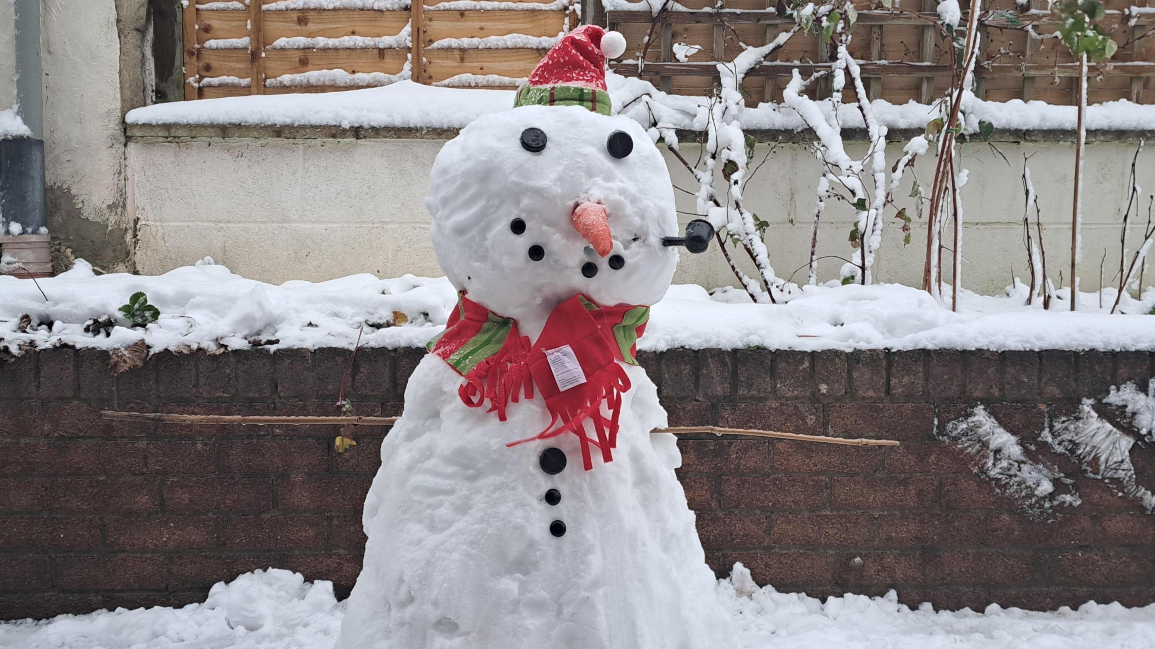 Snowman in Cumbria