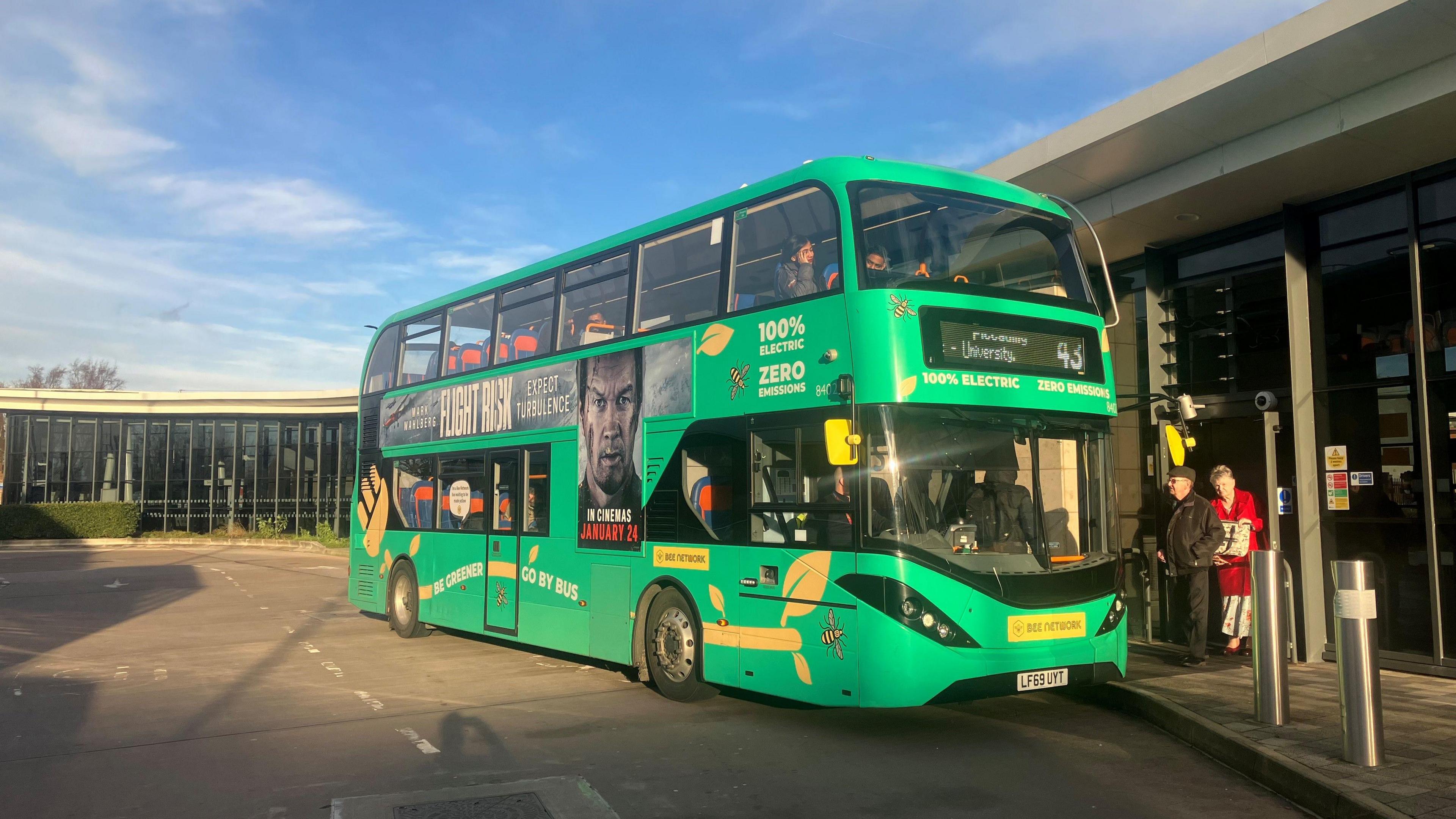 Photograph of a bus at Wythenshawe Transport Interchange