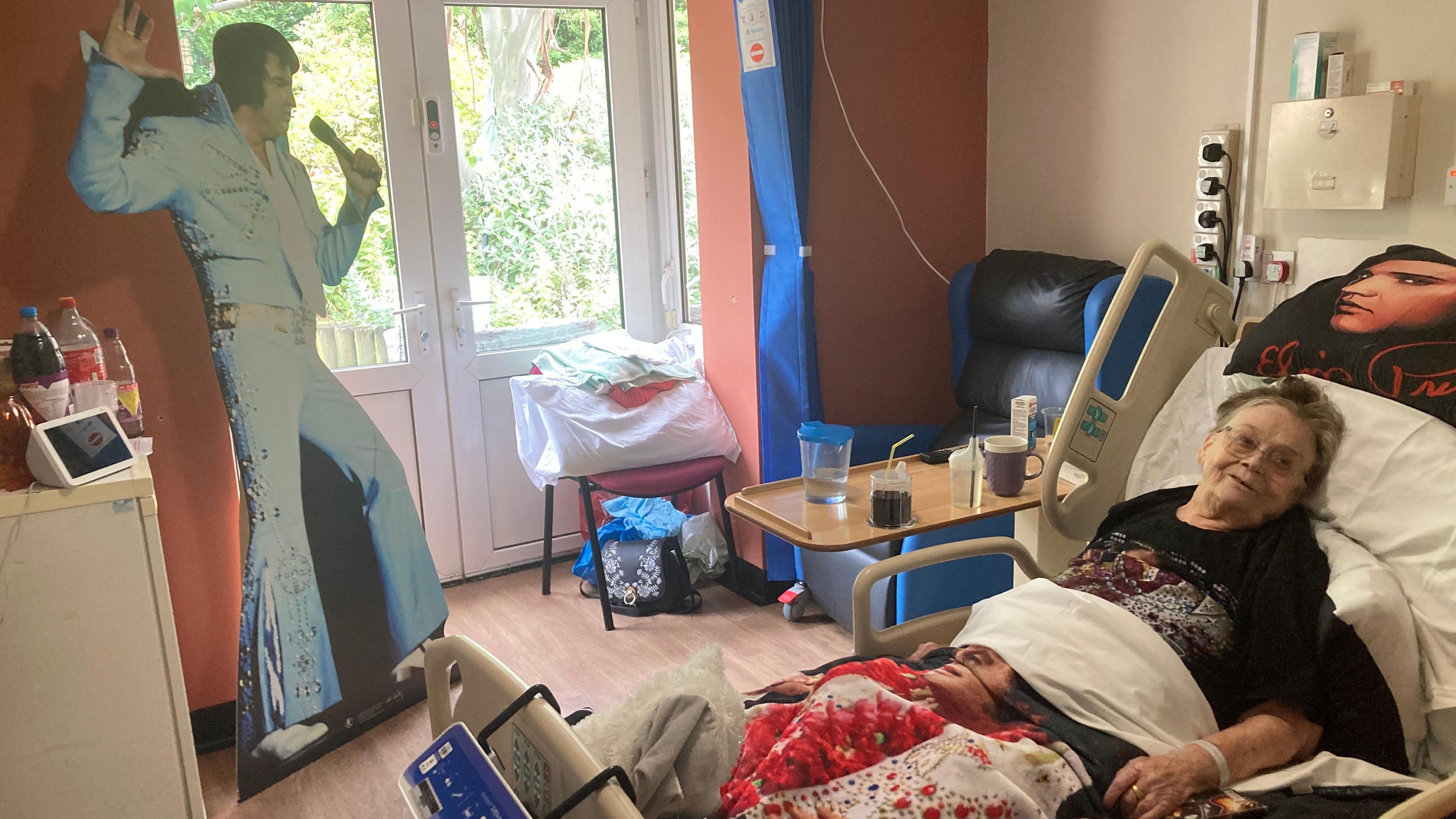 Lorraine Firmstone, a Birmingham Hospice patient, in her room