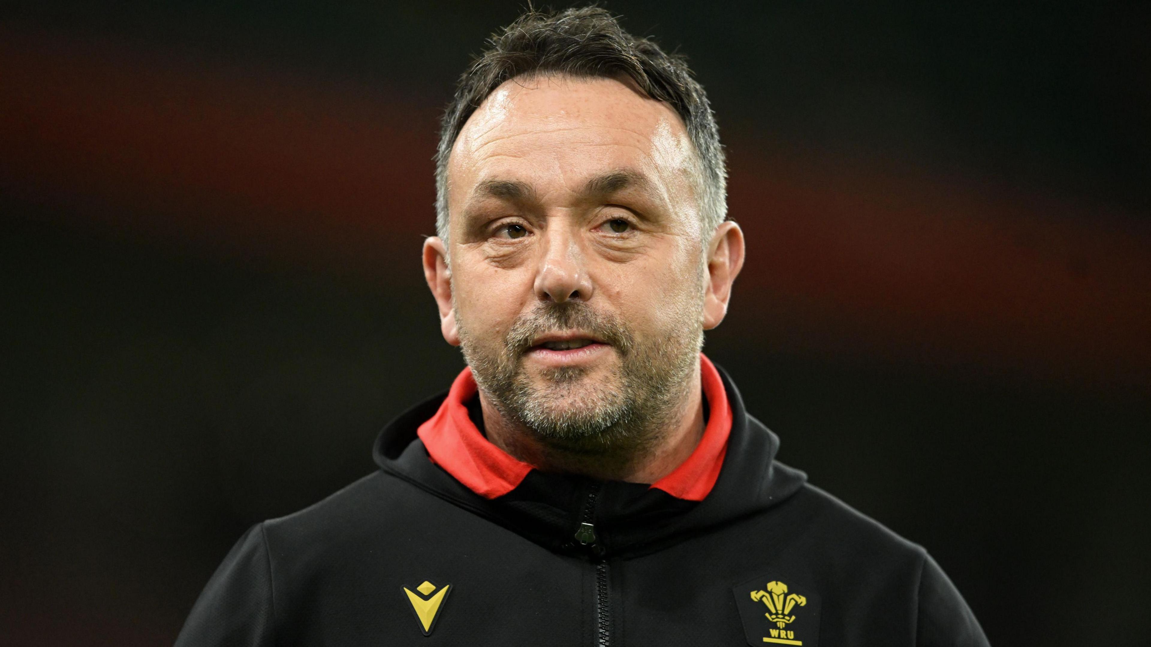 Matt Sherratt during his spell as Wales' interim coach during the Six Nations 