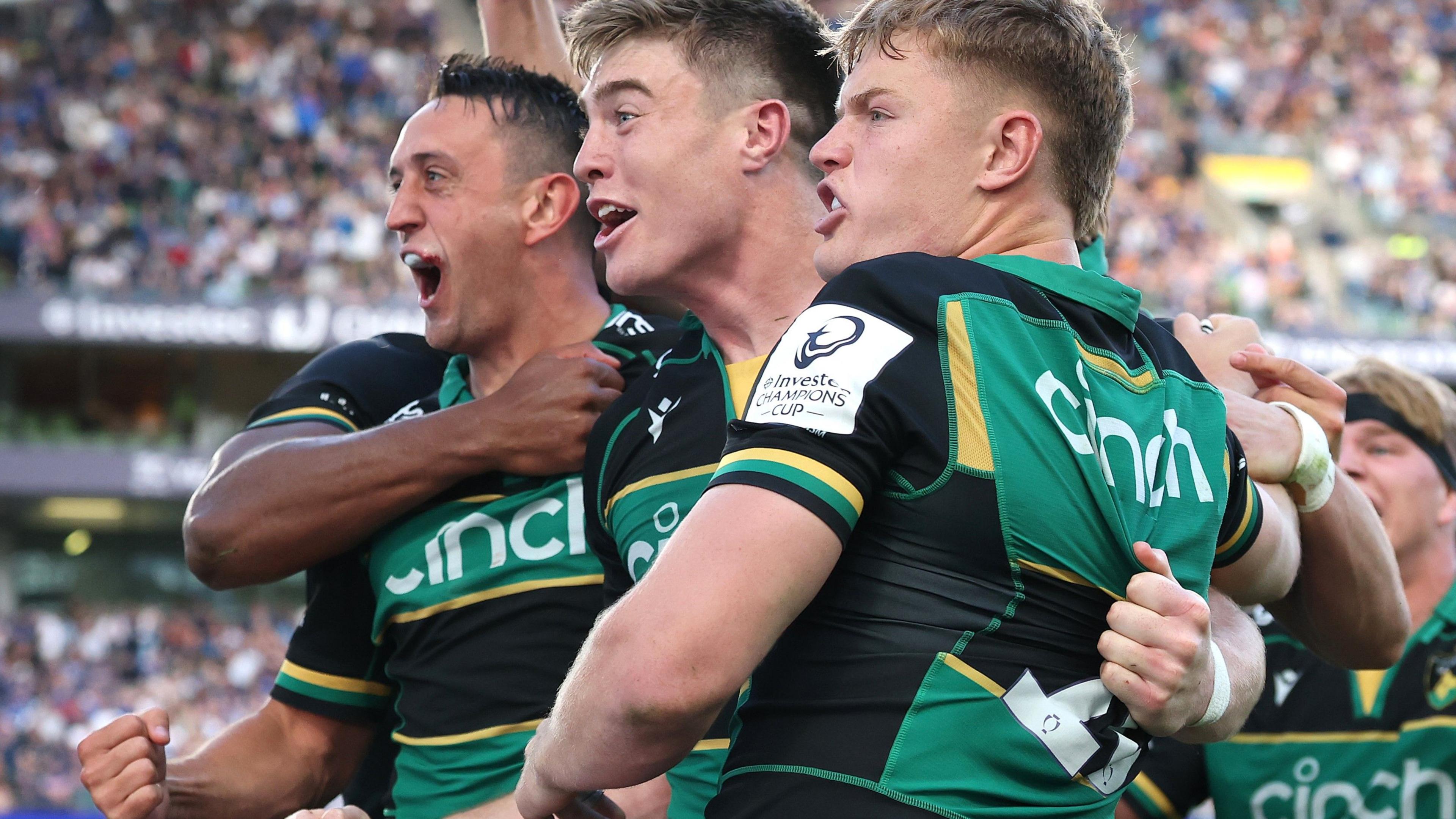 Alex Mitchell, Tommy Freeman and Fin Smith