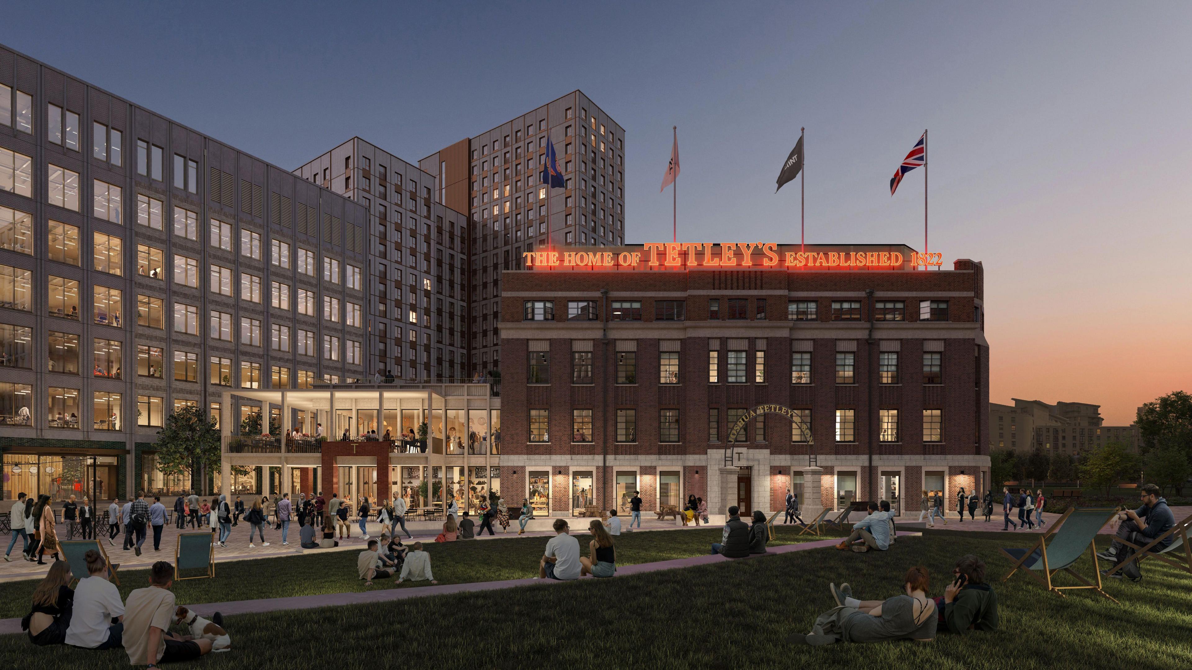 CGI images showing how the revamped Tetley building will look