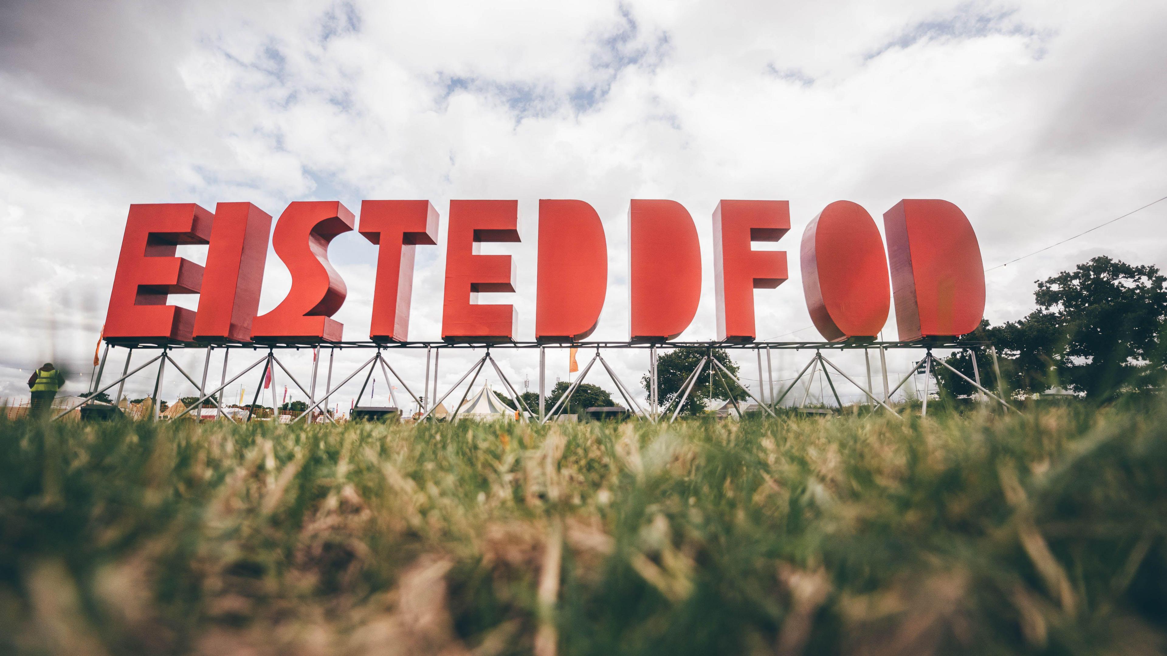 Eisteddfod sign at 2025 National Eisteddfod in Wrecsam/Wrexham