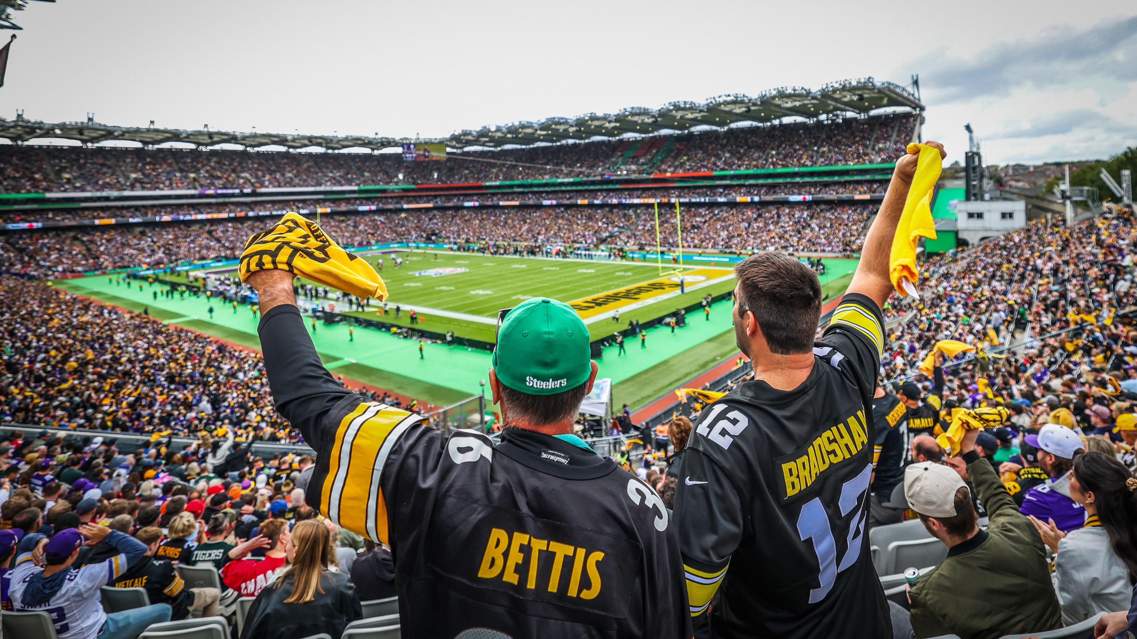 Pittsburgh Steelers fans at Croke Park